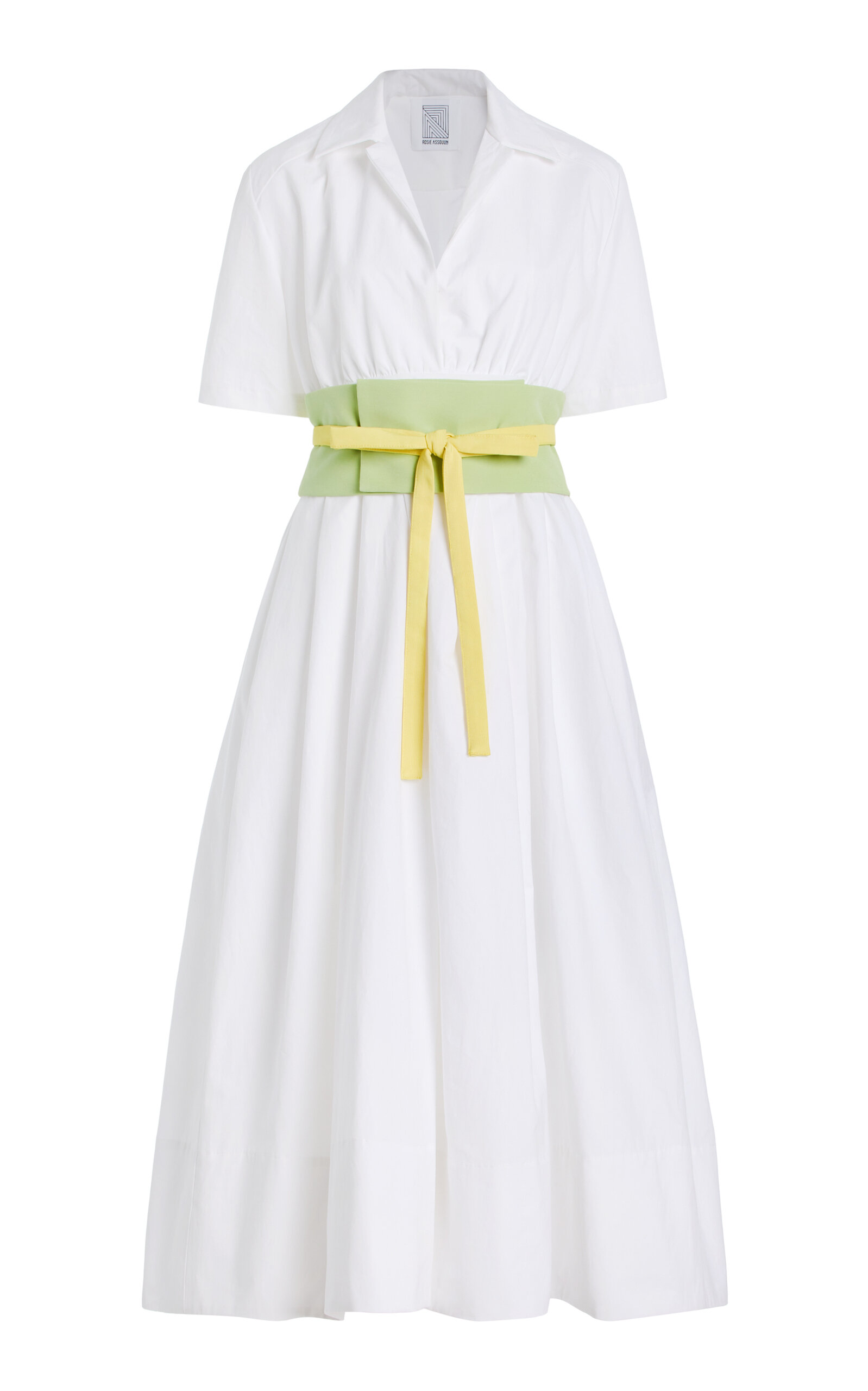Rosie Assoulin Exclusive Obi Cotton-poplin Midi Shirt Dress