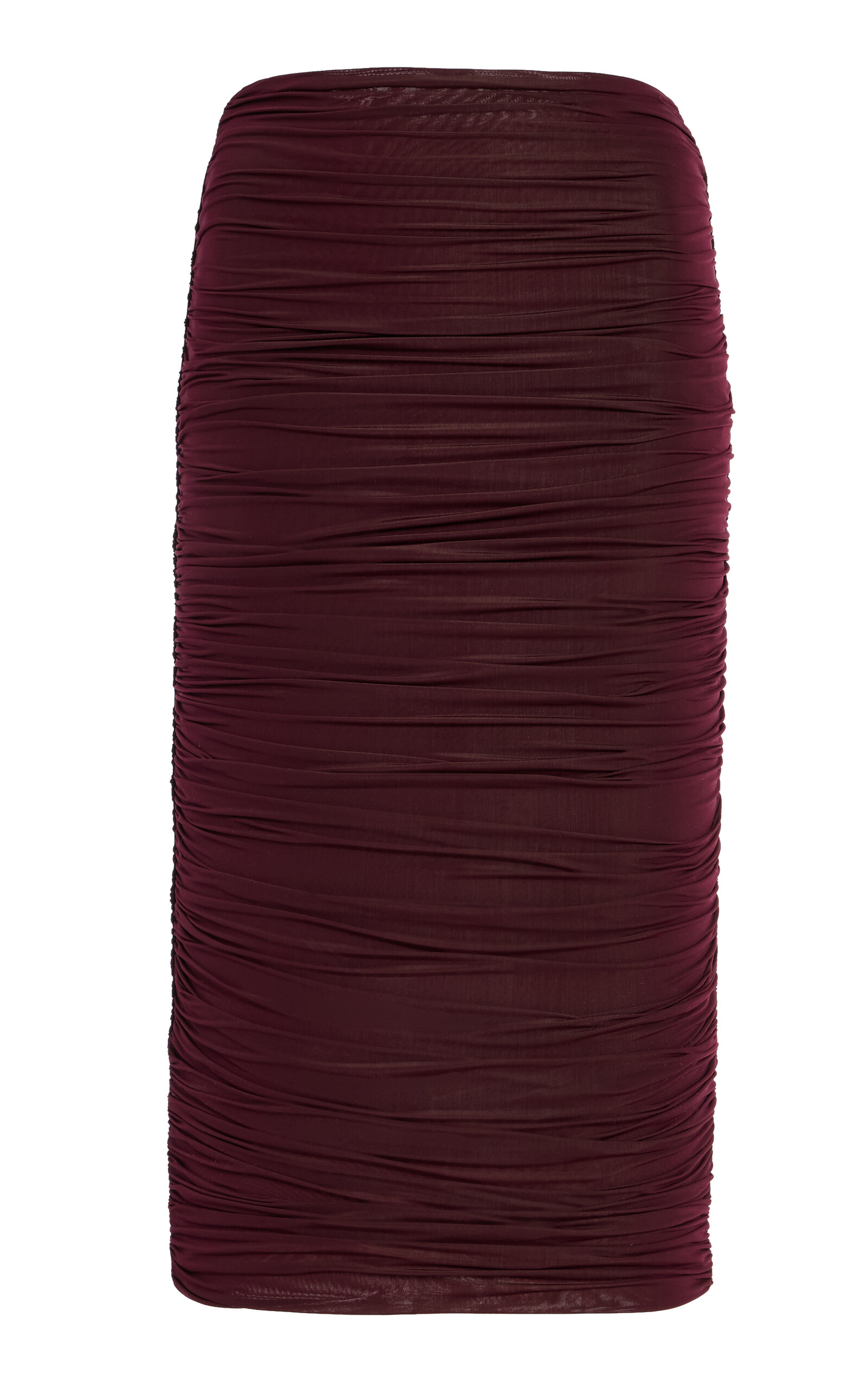 Maygel Coronel Dasos Ruched Jersey Midi Skirt