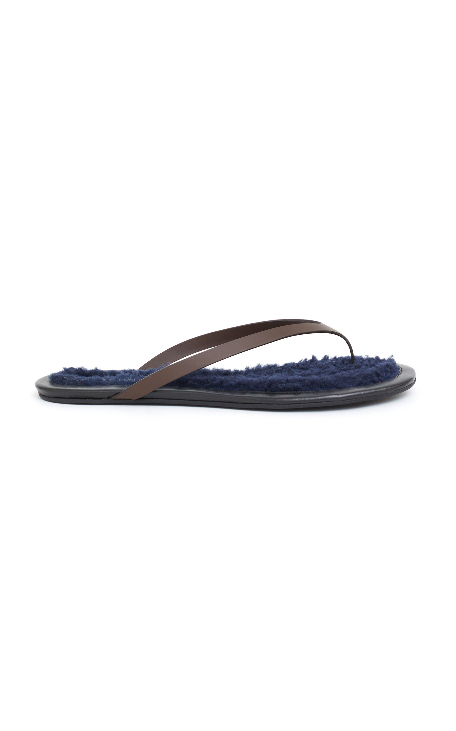 Christopher Esber Joan Shearling Thong Sandals