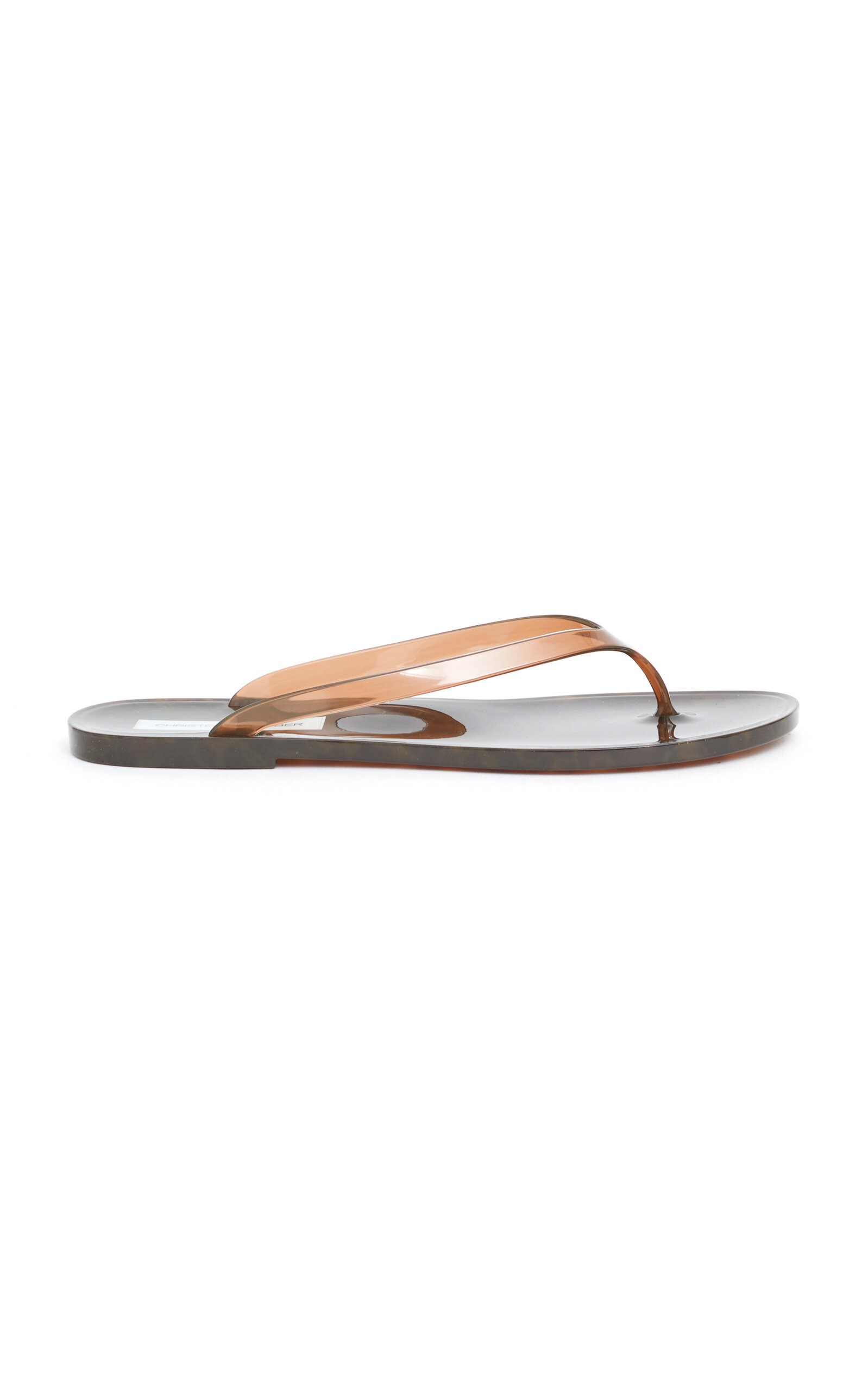 Christopher Esber Jo Tortoise Pvc Flip Flops In Brown