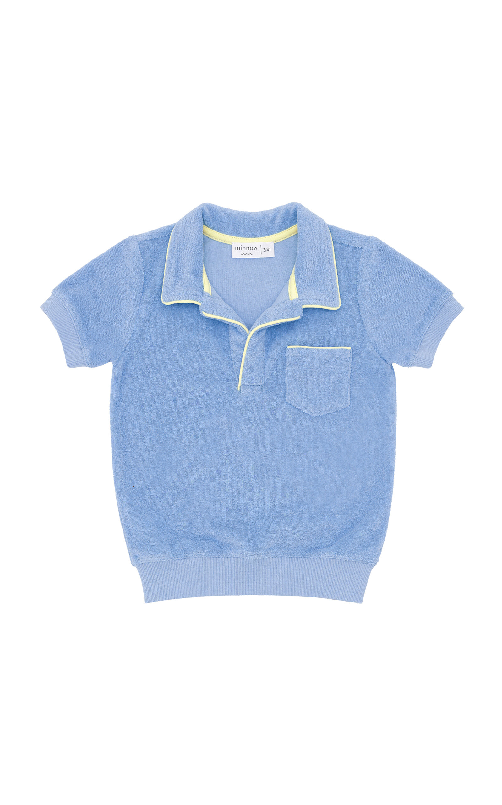 Minnow Kids' Unisex Blue French Terry Polo
