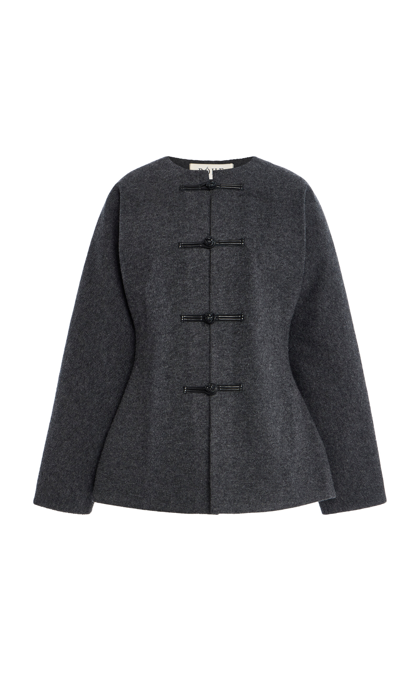 Róhe Peplum Wool Cardigan