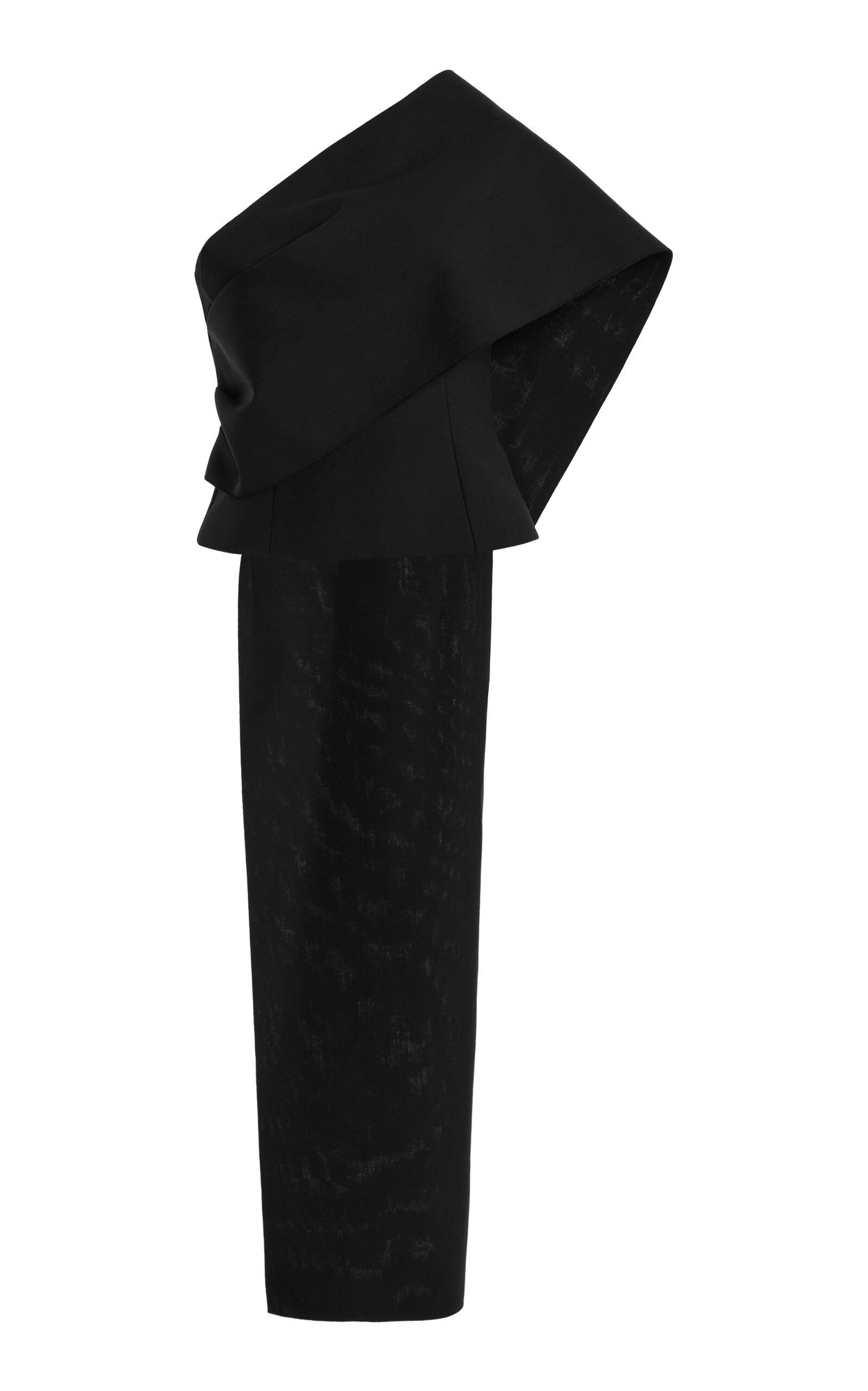 Rohe One-shoulder Wool-blend Cape Top In Black