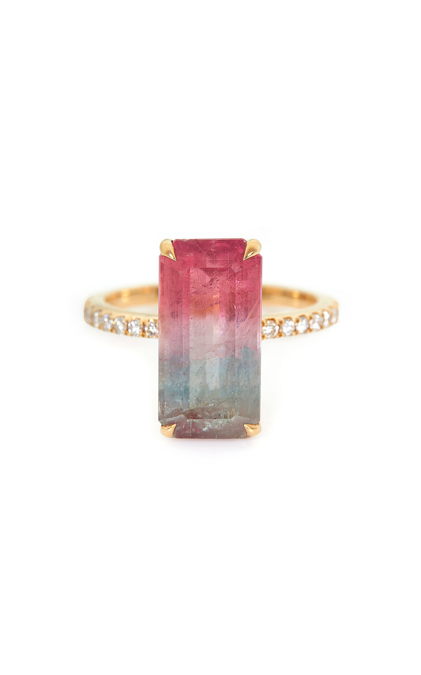 Yi Collection Unicorn 18k Yellow Gold Tourmaline; And Diamond Ring In Multi