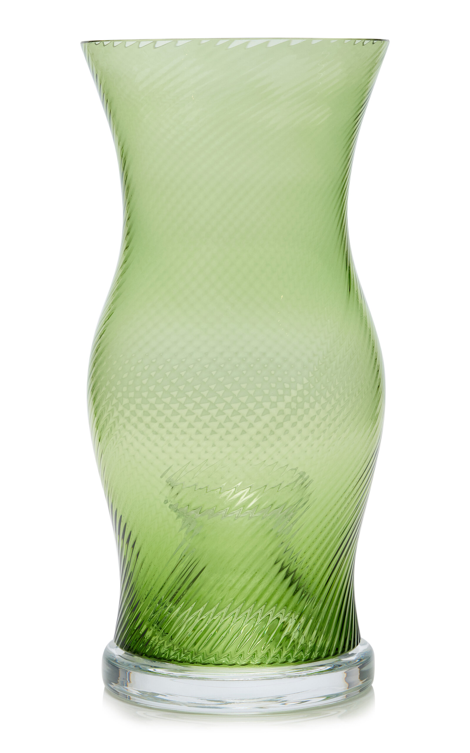 NasonMoretti Twisted Glass Hurricane Candle Holder - Clear