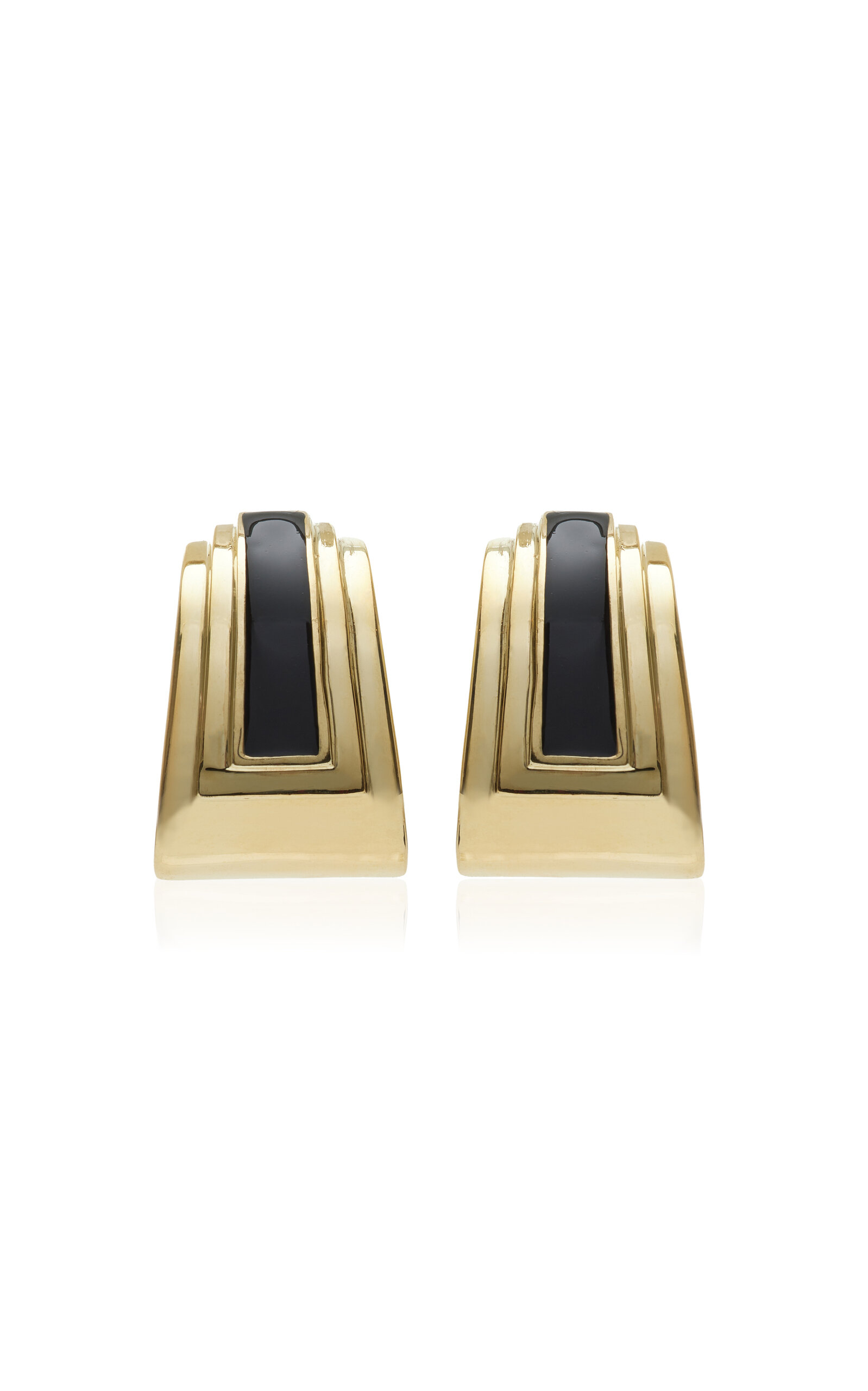 MÉGA Exclusive Sunset Strip Enameled 14K Gold Vermeil Earrings