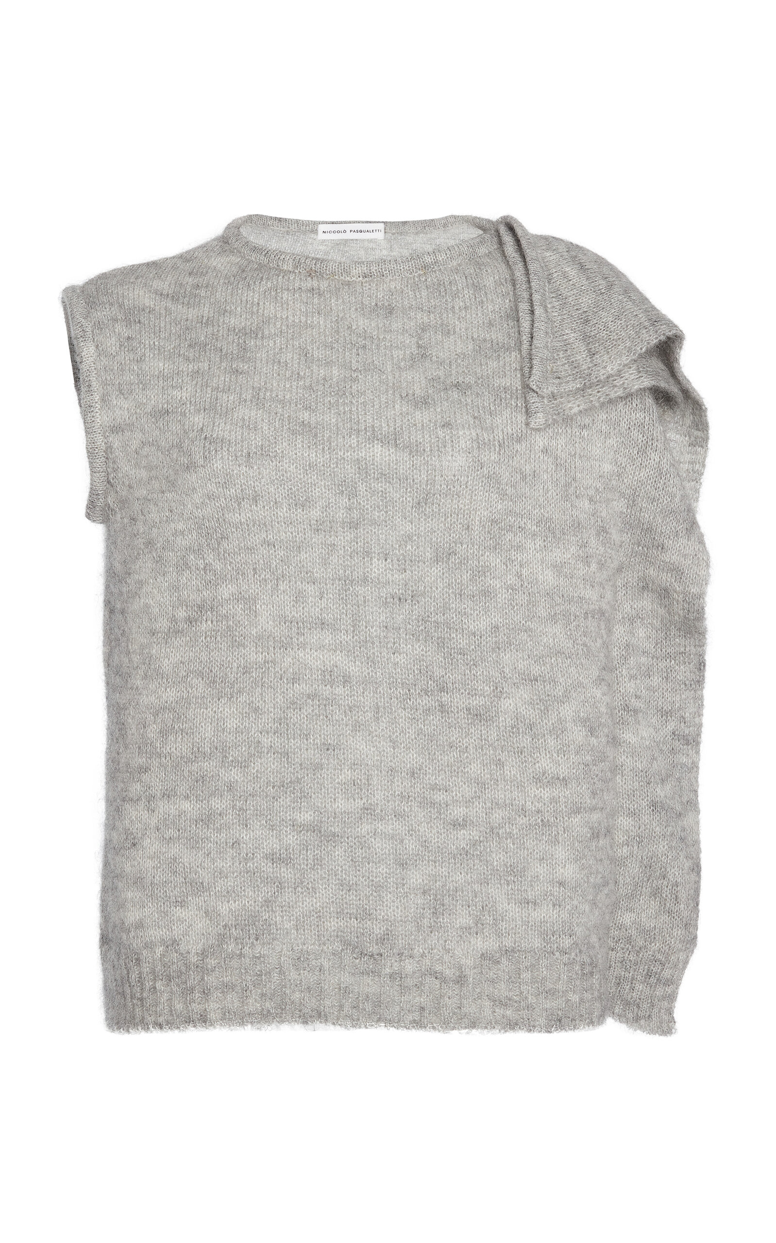 Niccolò Pasqualetti Nota Mohair Vest In Light Grey