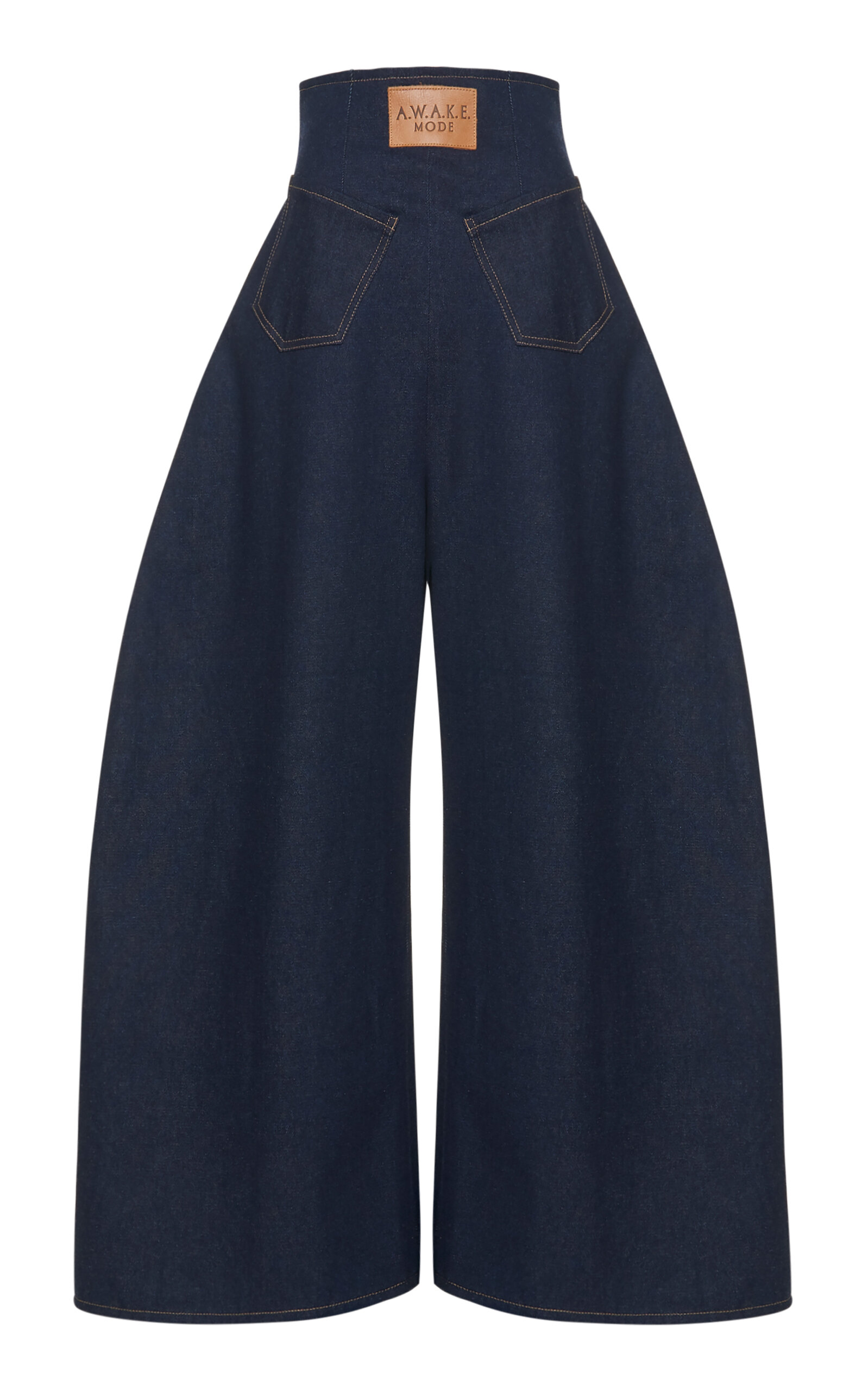 A.W.A.K.E. MODE Reversed Rigid High-Rise Rounded Jeans