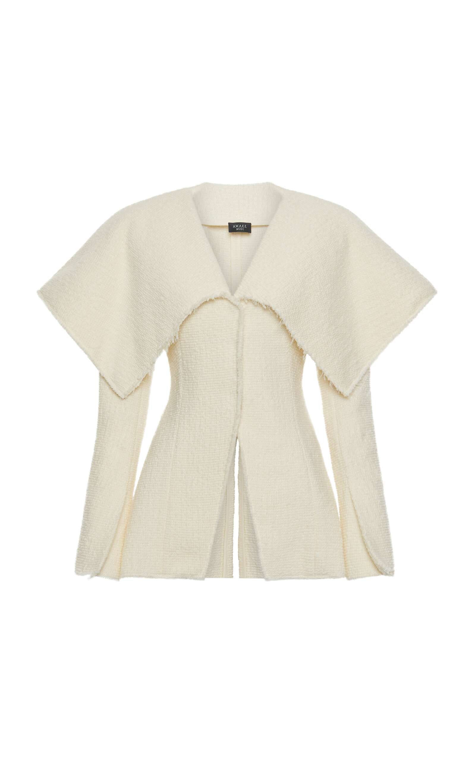 A.w.a.k.e. Collared Wool Blazer In Off-white