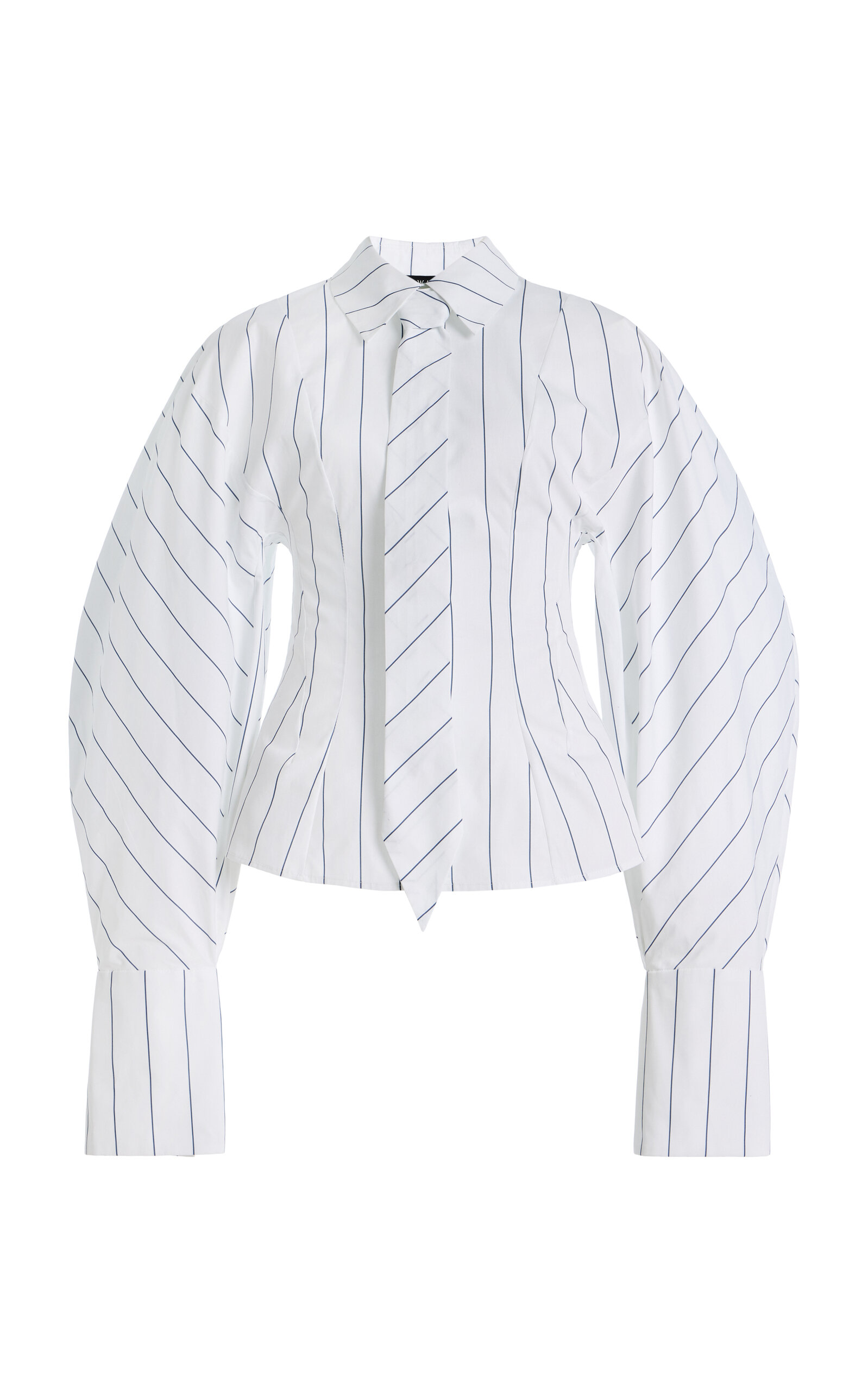 A.W.A.K.E. MODE Tie-Detailed Cotton Poplin Shirt