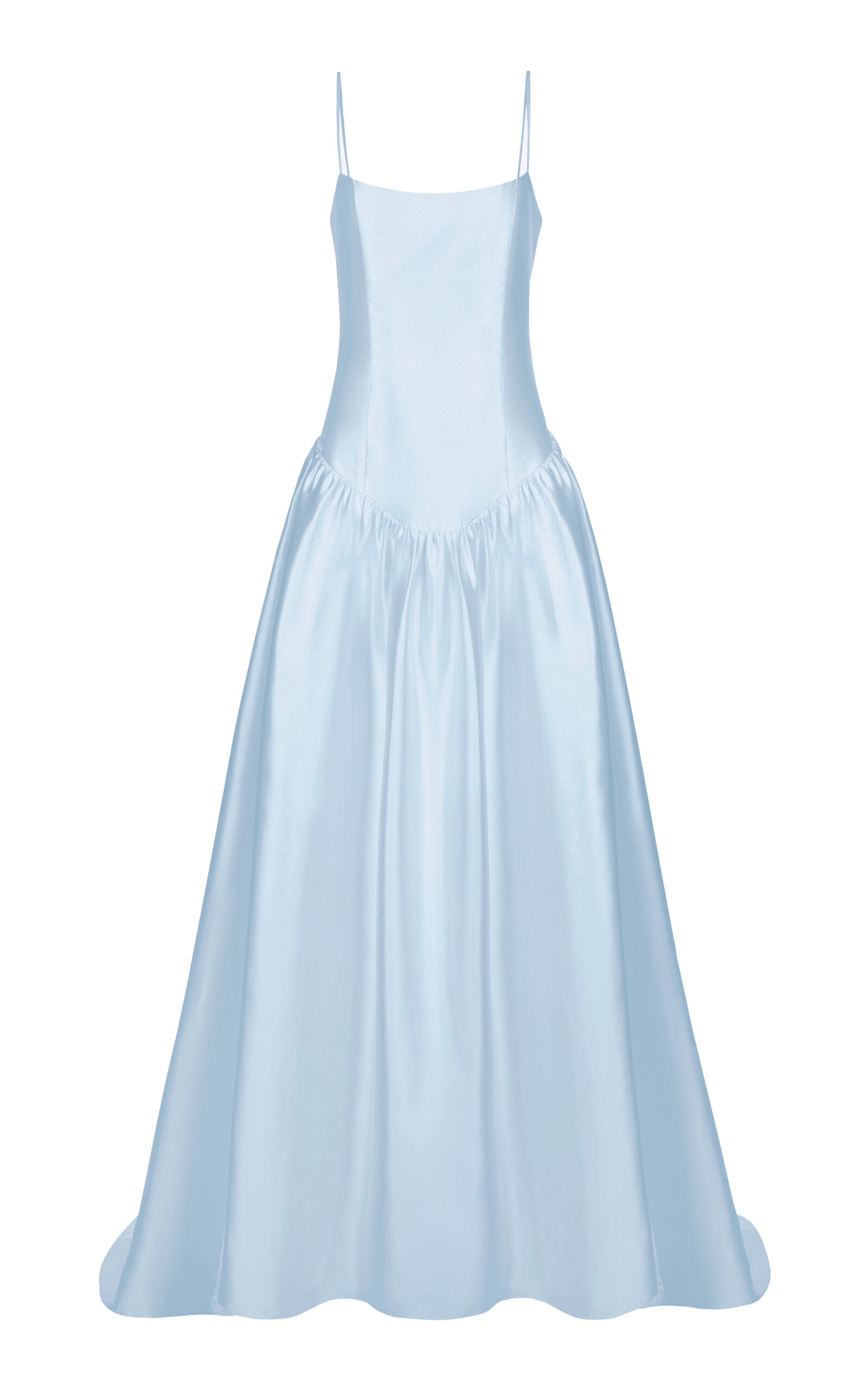 The Own Studio Exclusive Exclusive Mikado Drop Waist Gown In Blue