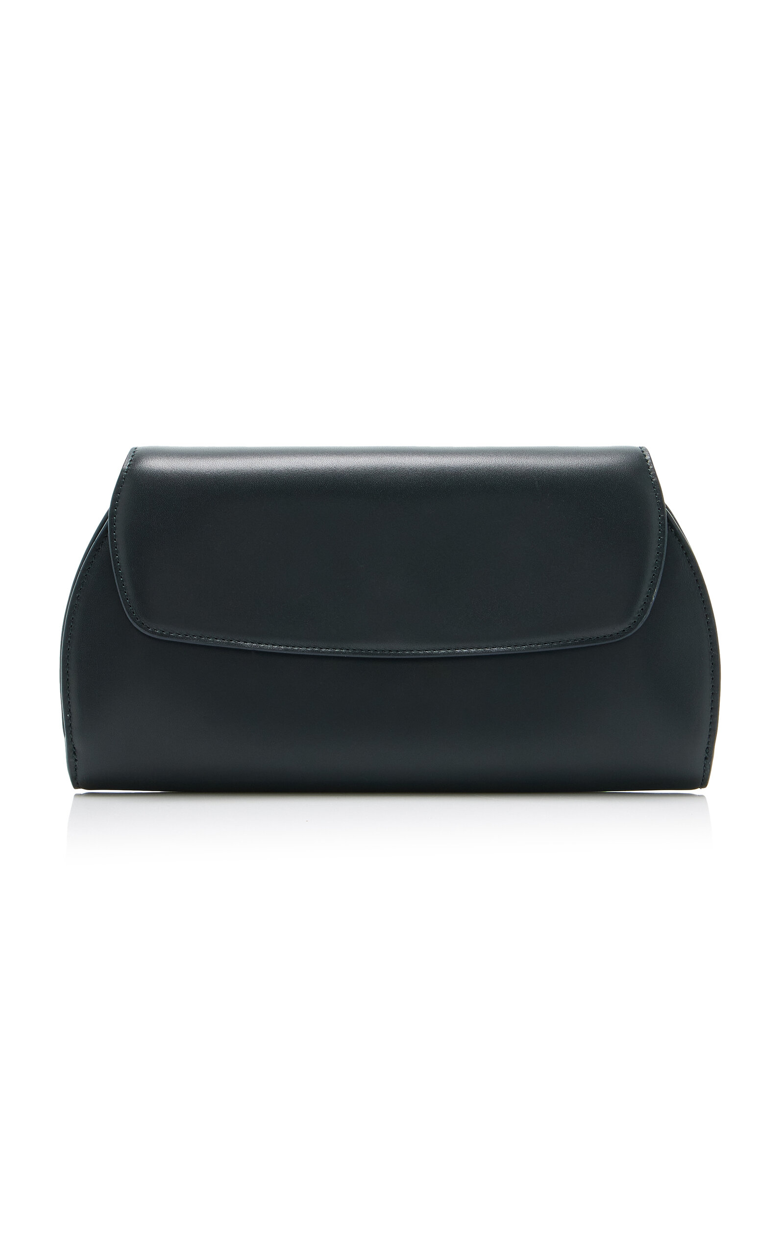 The Row Curved Leather Clutch