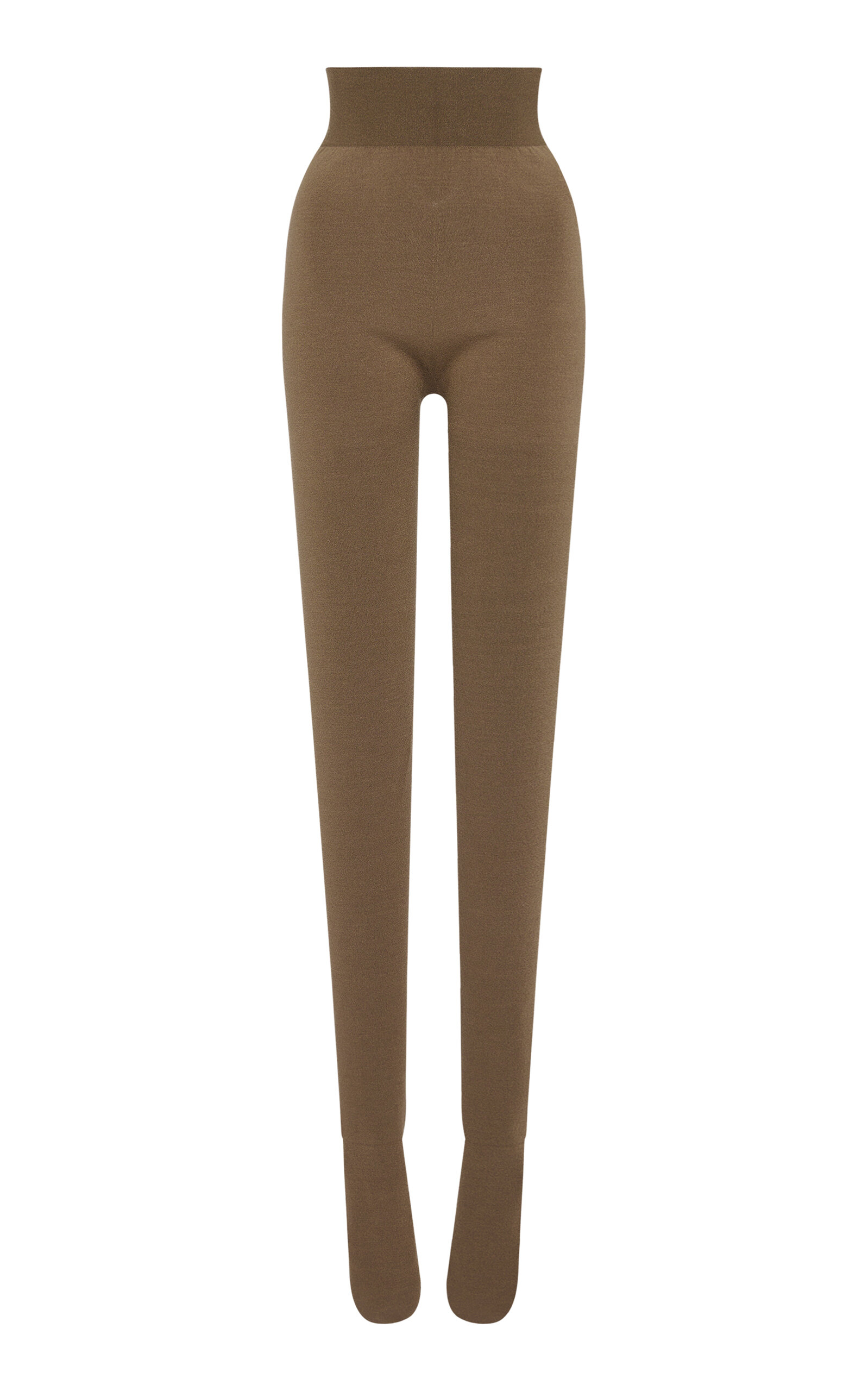 The Row Mimi Knit Tights In Brown