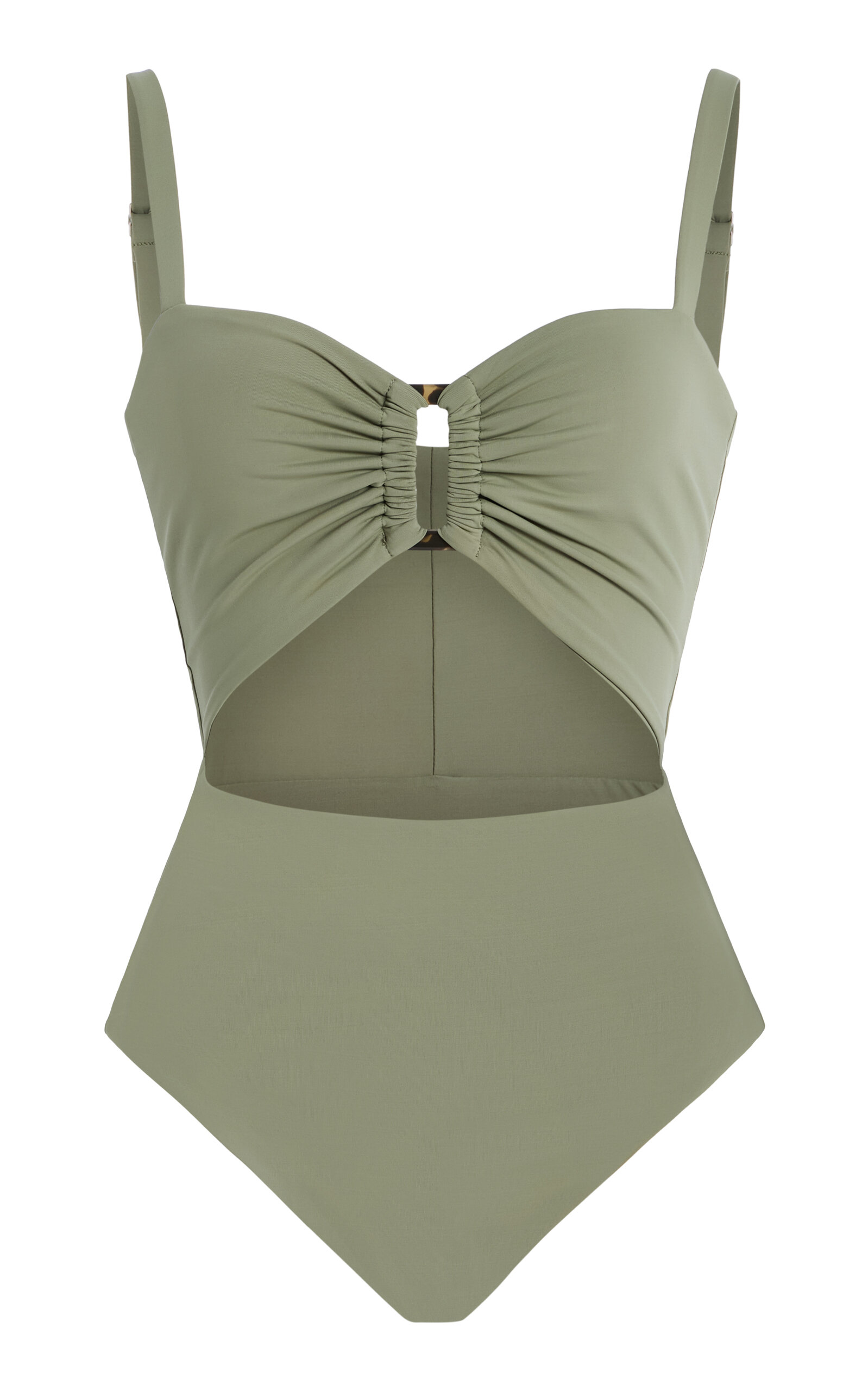 Anemos The Tortoise Ring Cutout One-piece Swimsuit In Green