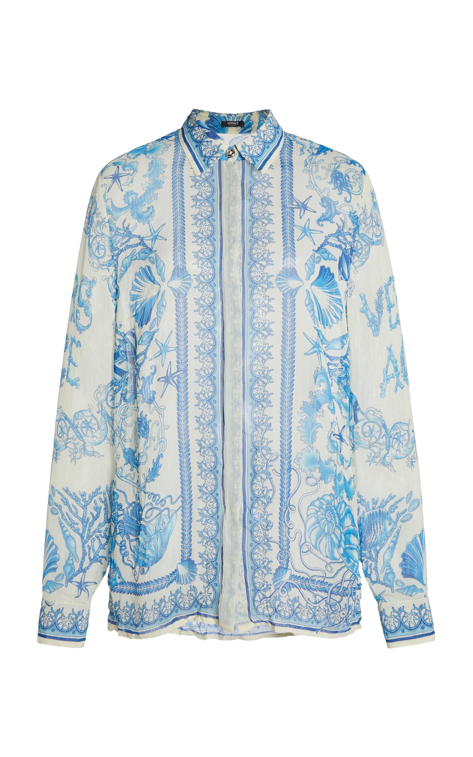 Versace La Vacanza Printed Techno Creponne Shirt - Print