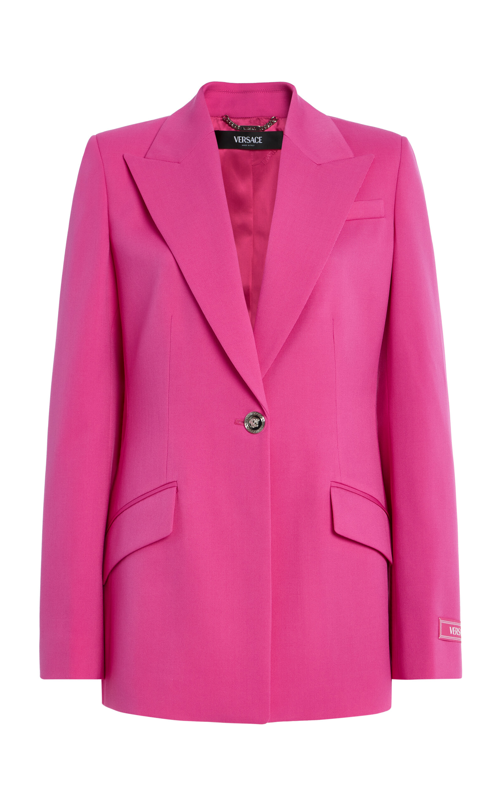 Versace La Vacanza Wool-Gabardine Jacket - Pink