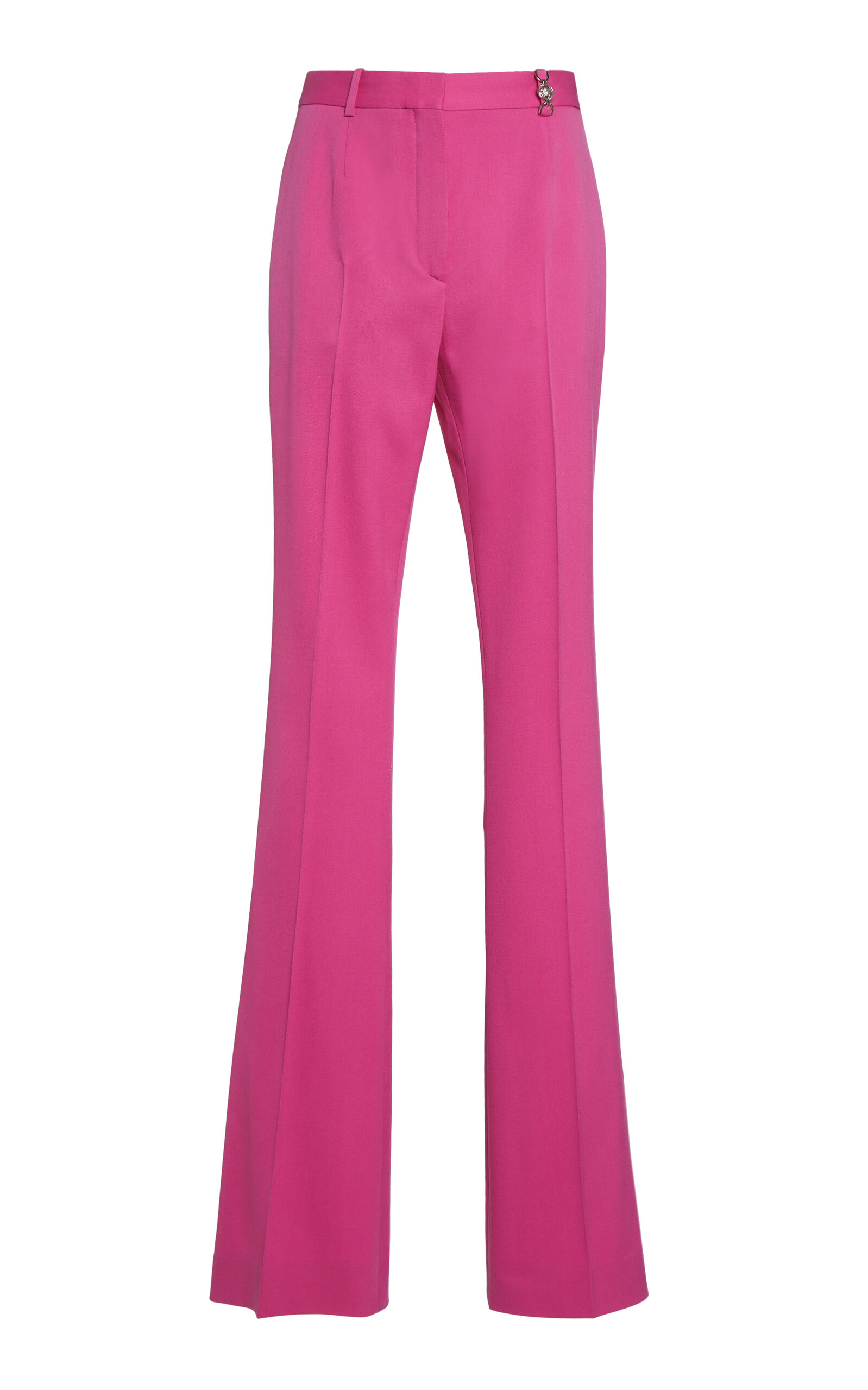 Versace La Vacanza Stretch-Wool Gabardine Flared Pants - Pink