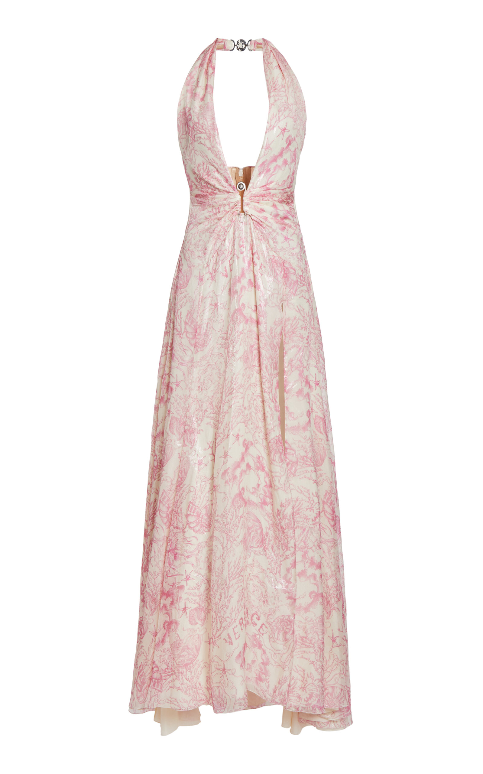 Versace Printed Silk-blend Chiffon Gown