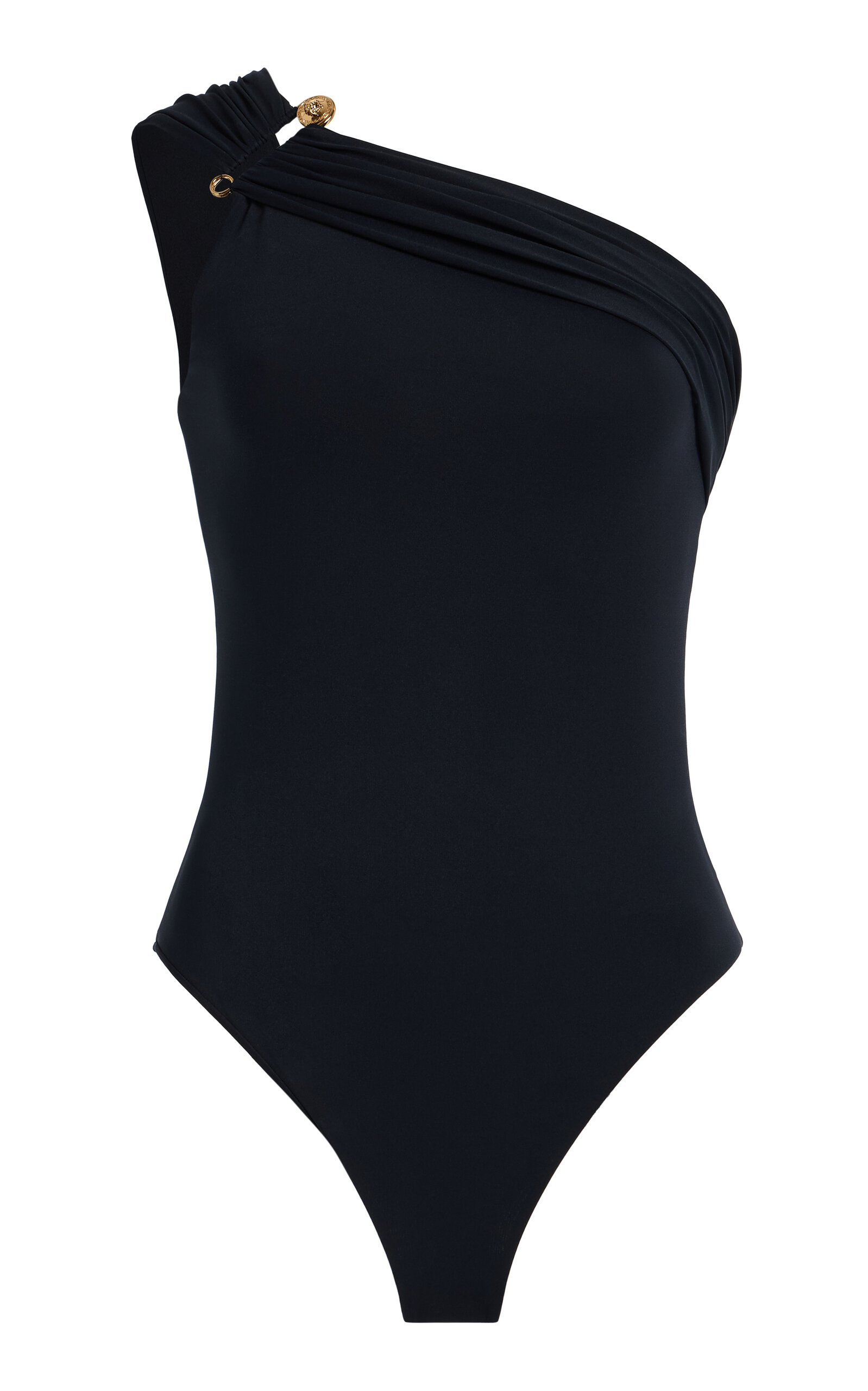 Versace One-shoulder Swimsuit Gold-tone Hardware