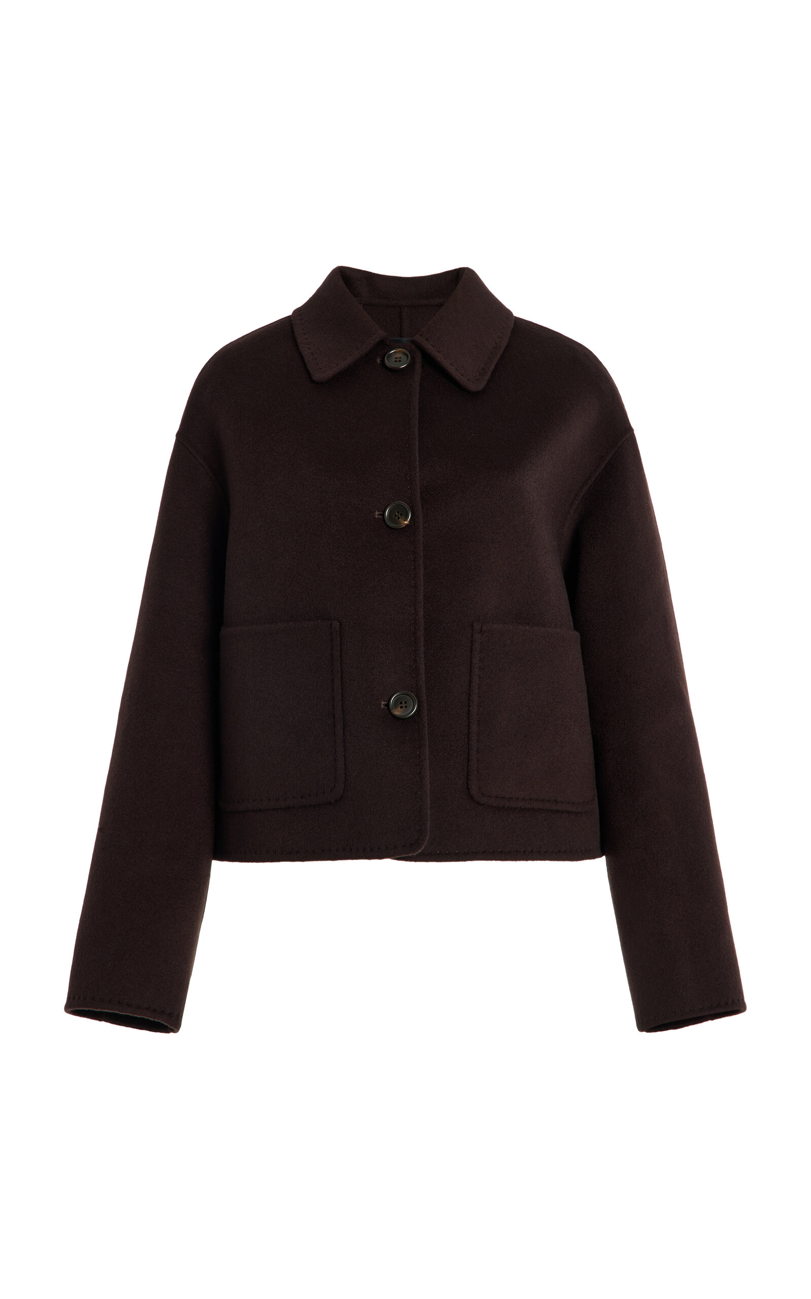ARMA Exclusive Kerry Cropped Wool Jacket - Brown