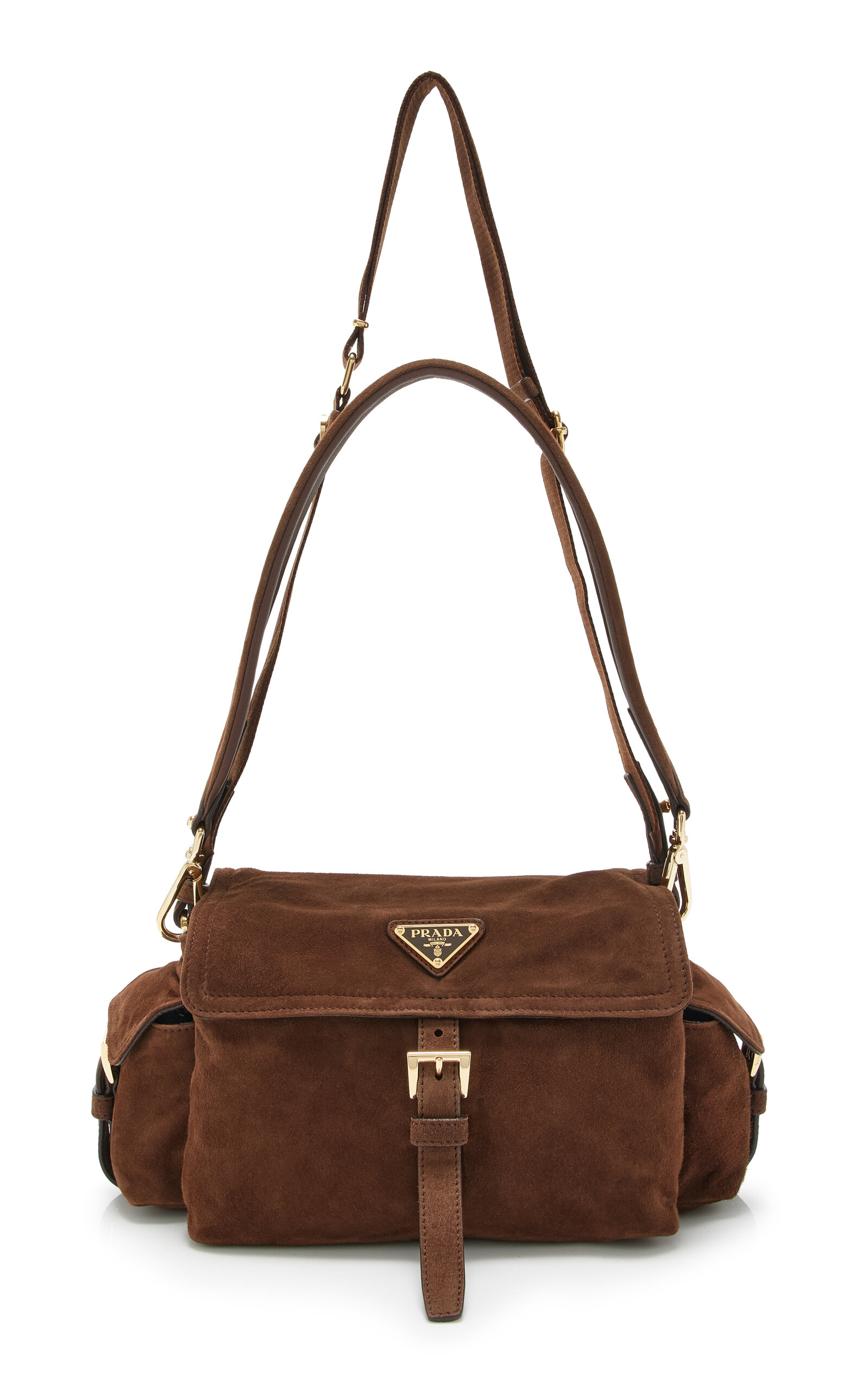 Prada Explore Small Suede Bag