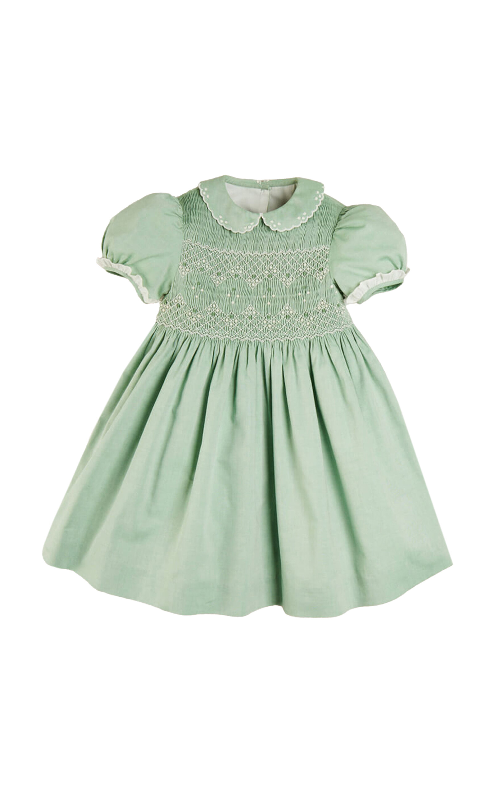 Pepa London Kids' Hand-Smocked Peter Pan Collar Cotton Dress