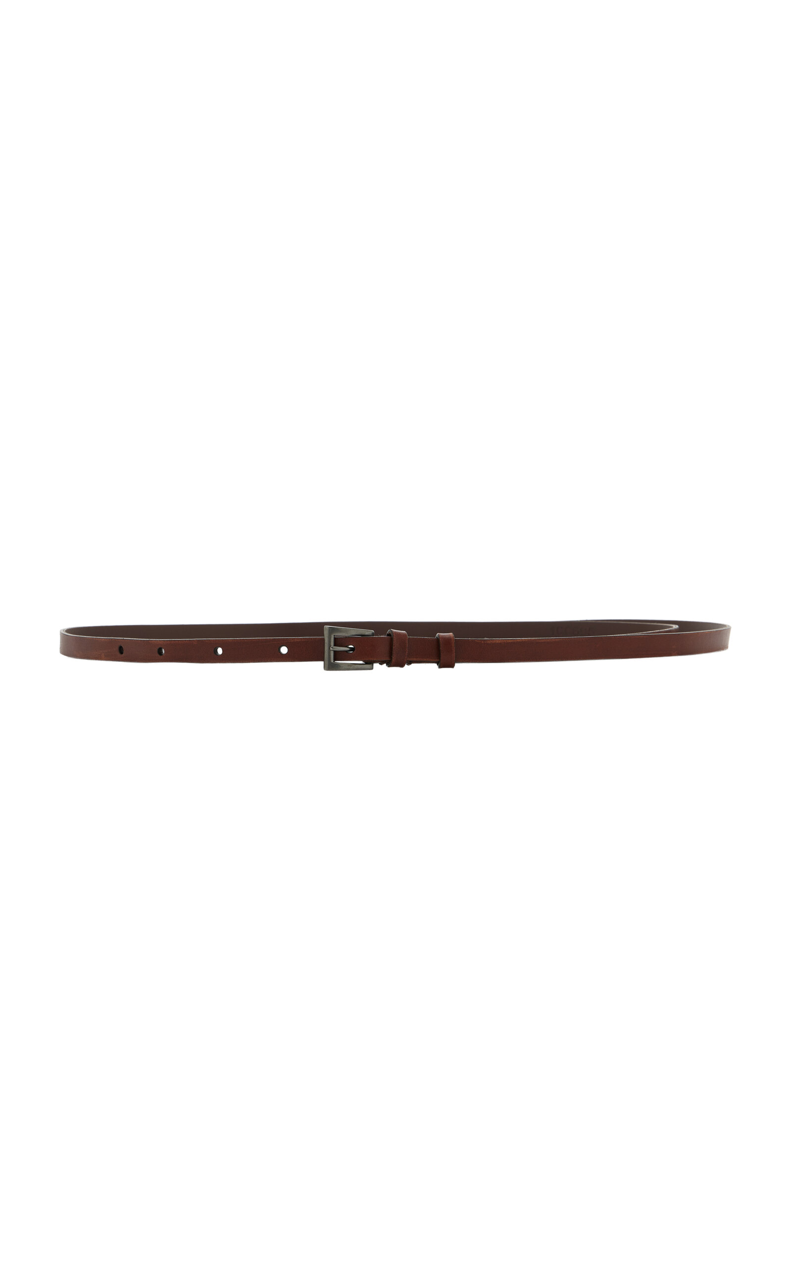 Prada Long Leather Belt In Black