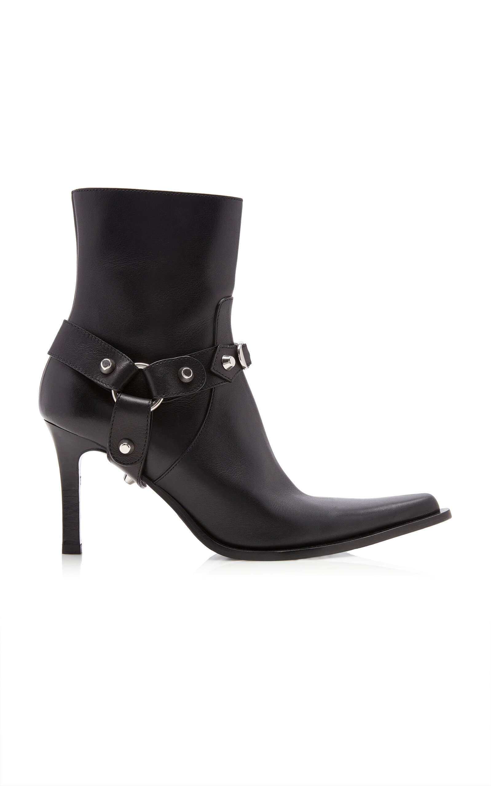 Balenciaga City Calfskin Heeled Ankle Boots