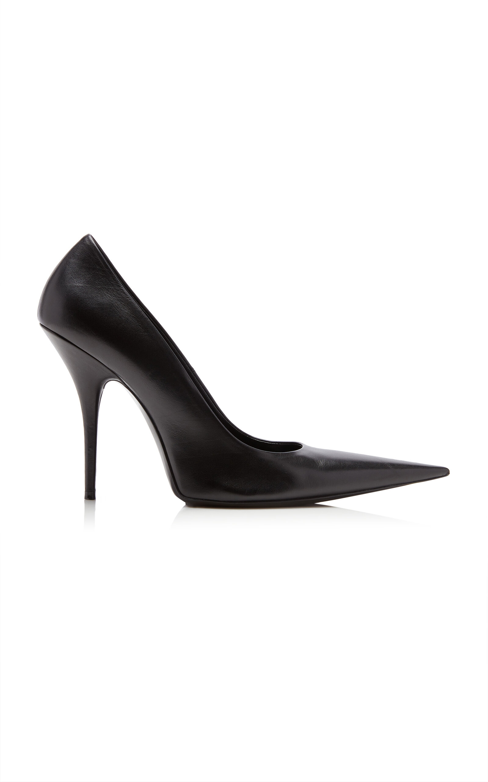 Balenciaga 90mm Avenue Leather Pointed-toe Pumps In Black