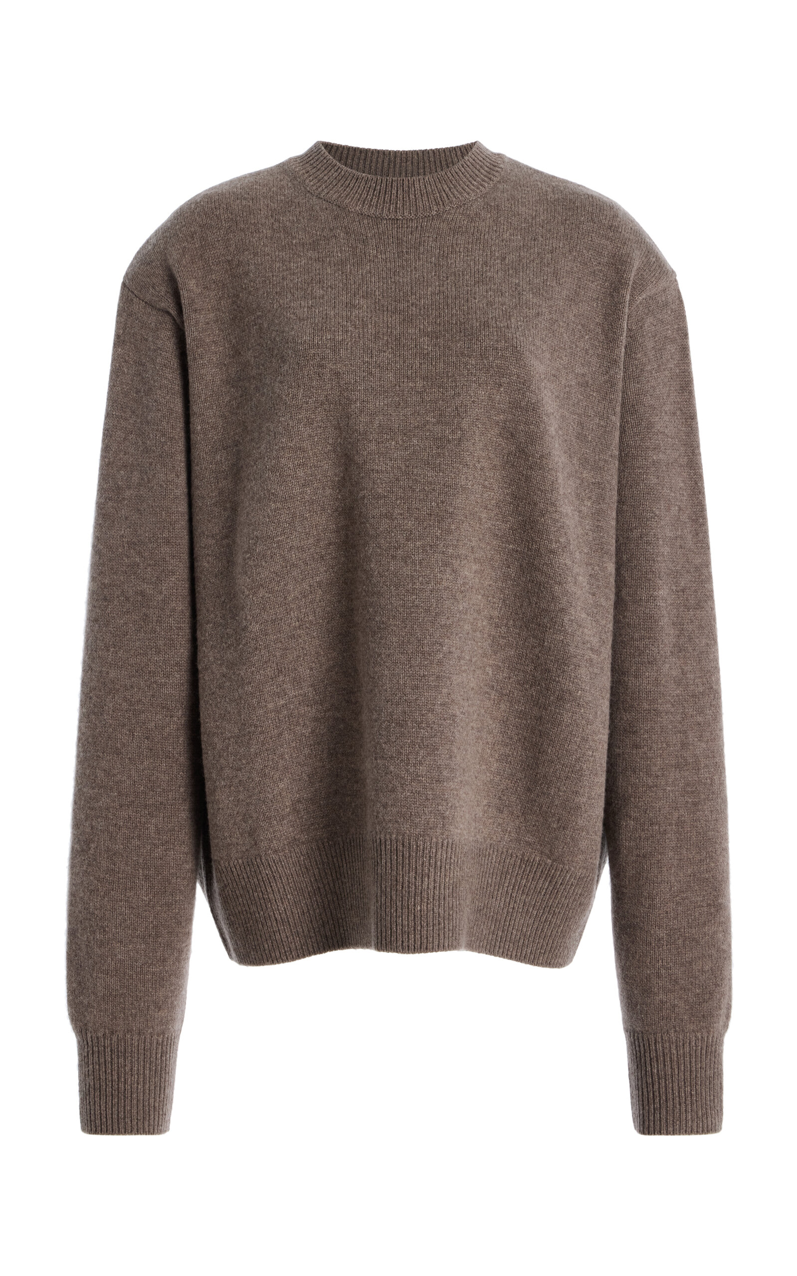 The Frankie Shop Rafaela Merino Wool-cashmere Sweater In Brown