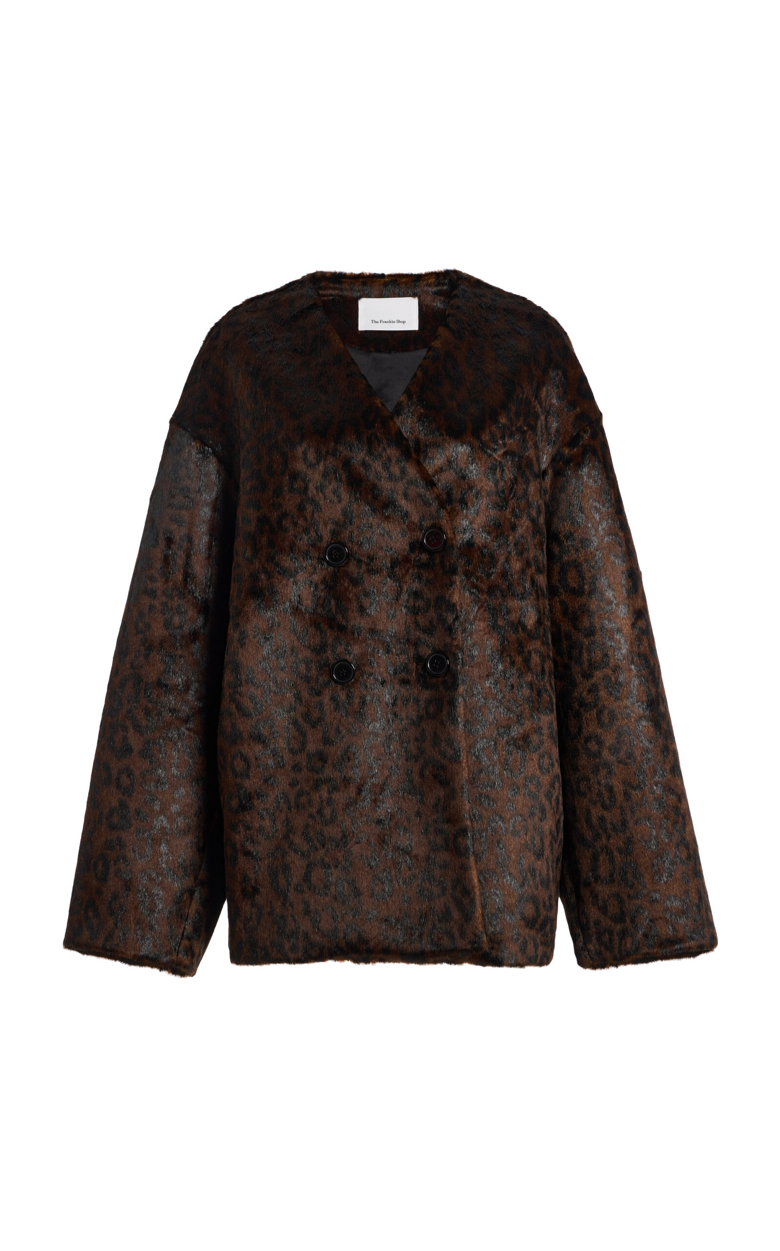 The Frankie Shop Valentina Faux Fur Jacket In Brown
