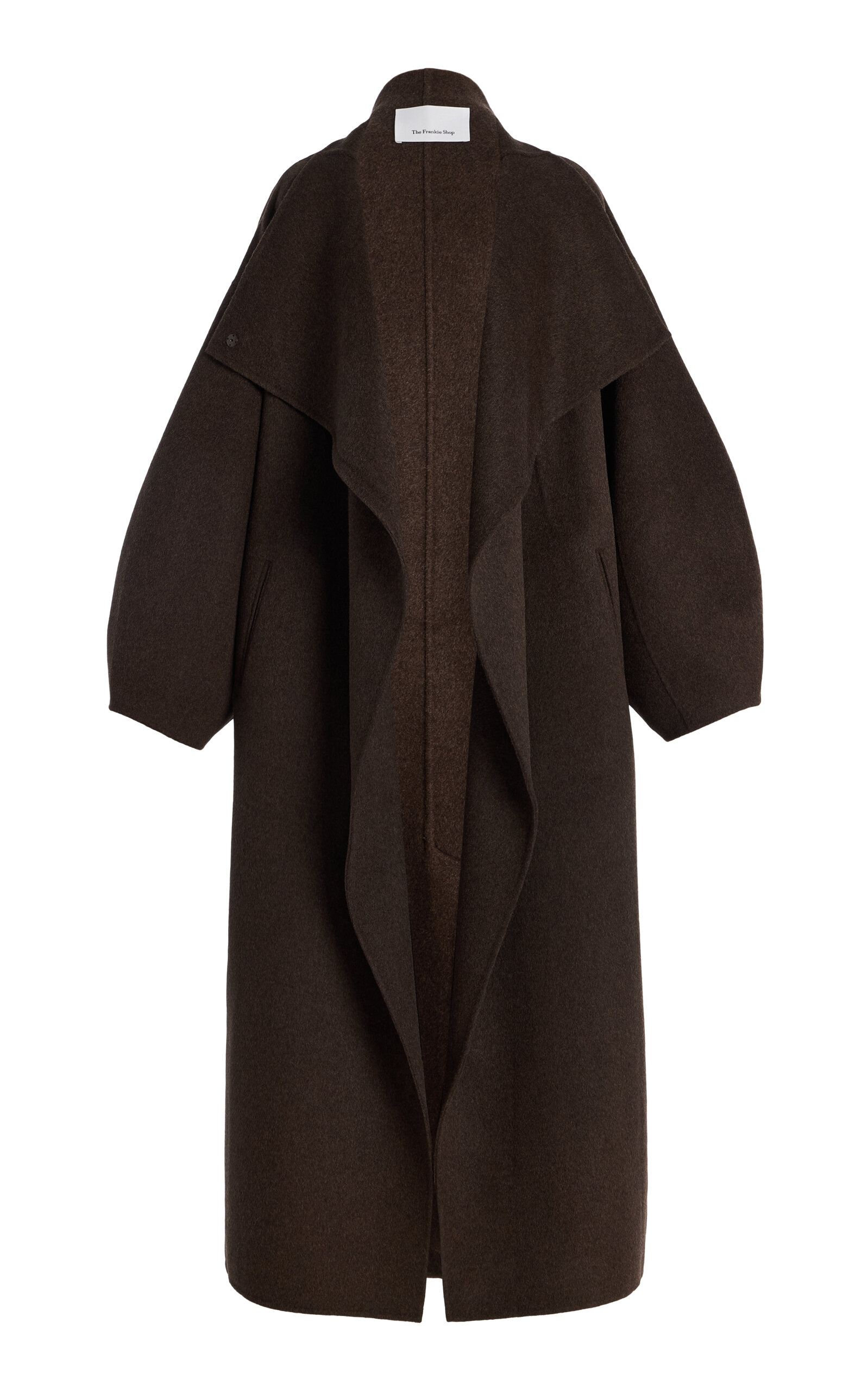 The Frankie Shop Leroy Wool Coat In Brown