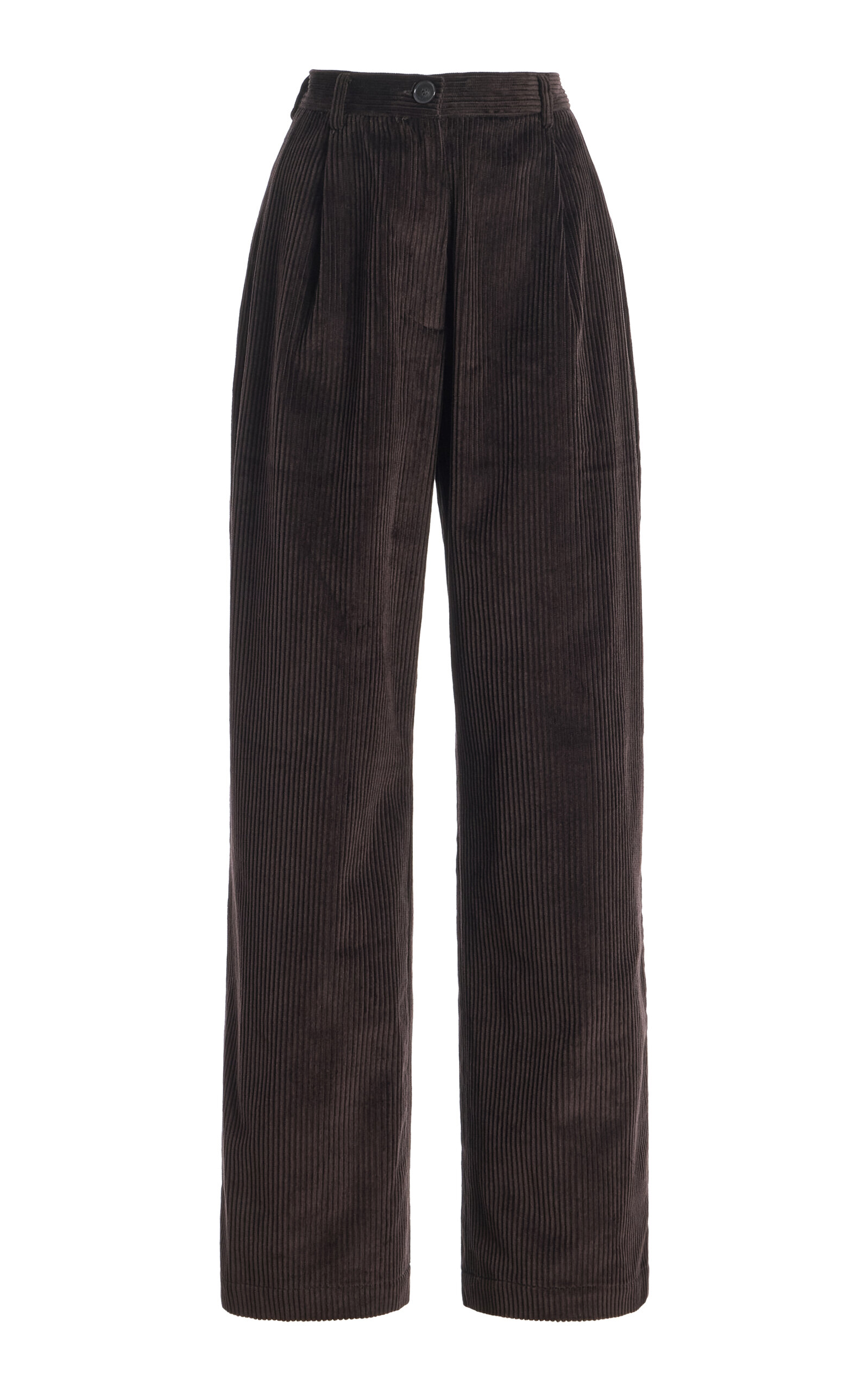 The Frankie Shop Norstrand Corduroy Straight-leg Pants In Blue