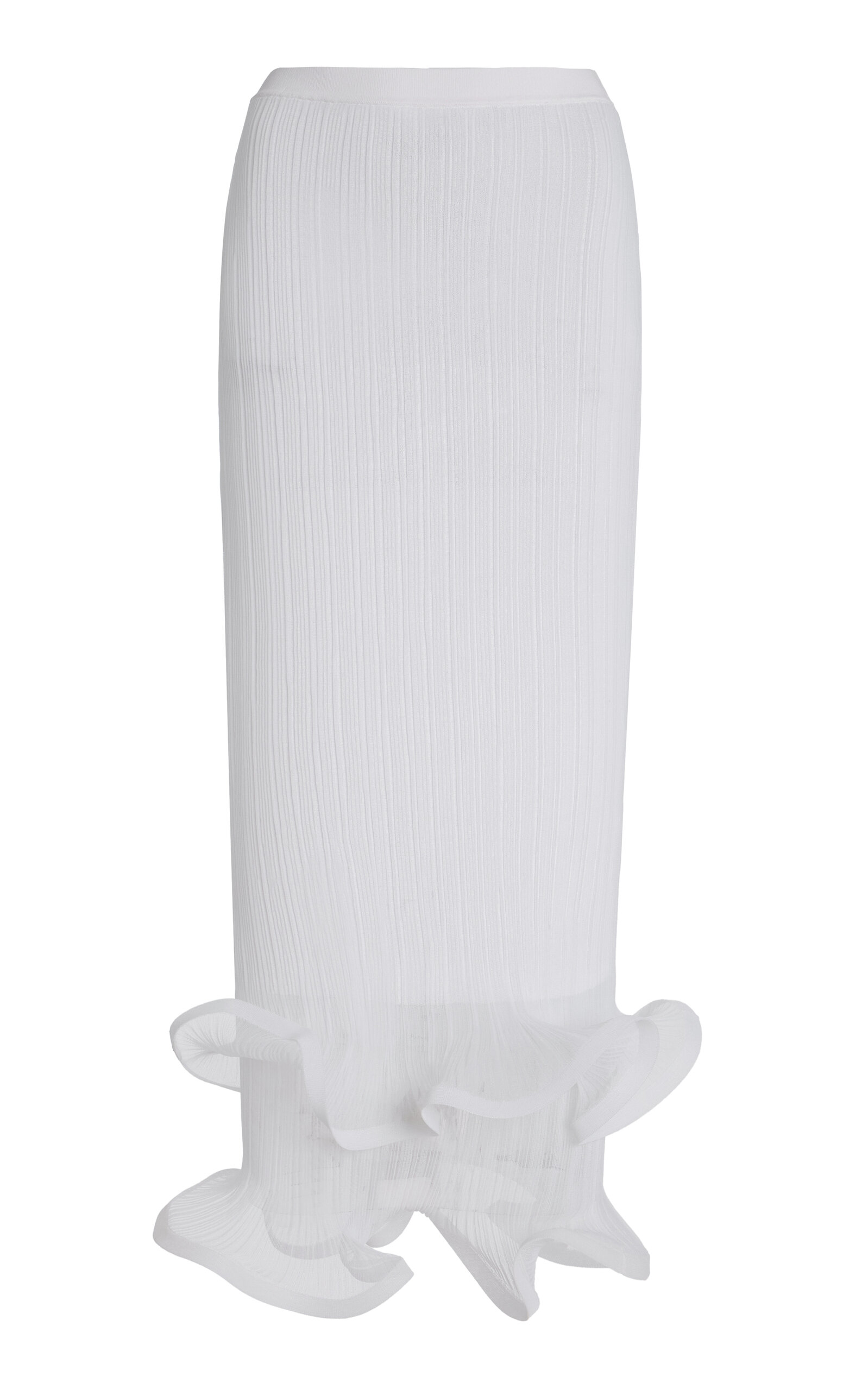 Simkhai Kelso Ruffled Plisse Maxi Skirt