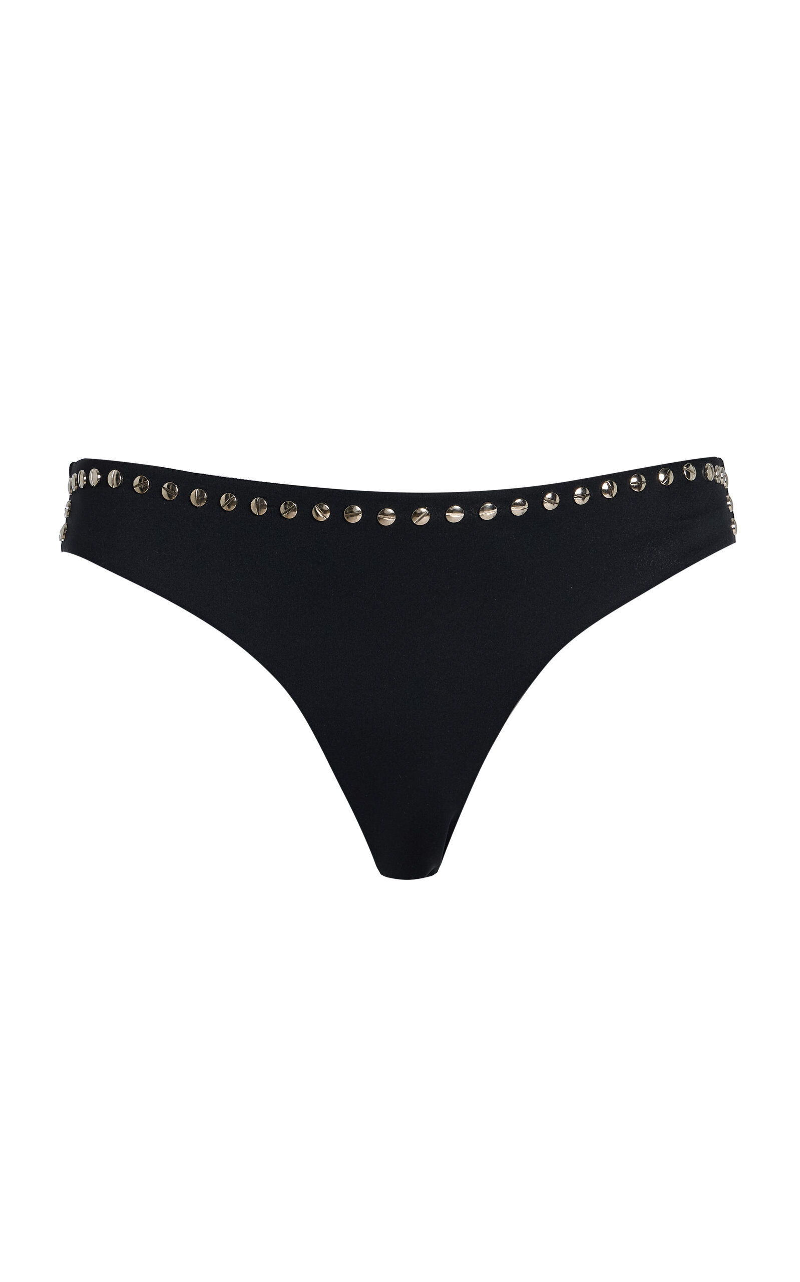 Simkhai Palm Beach Kassy Studded Bikini Bottom In Black