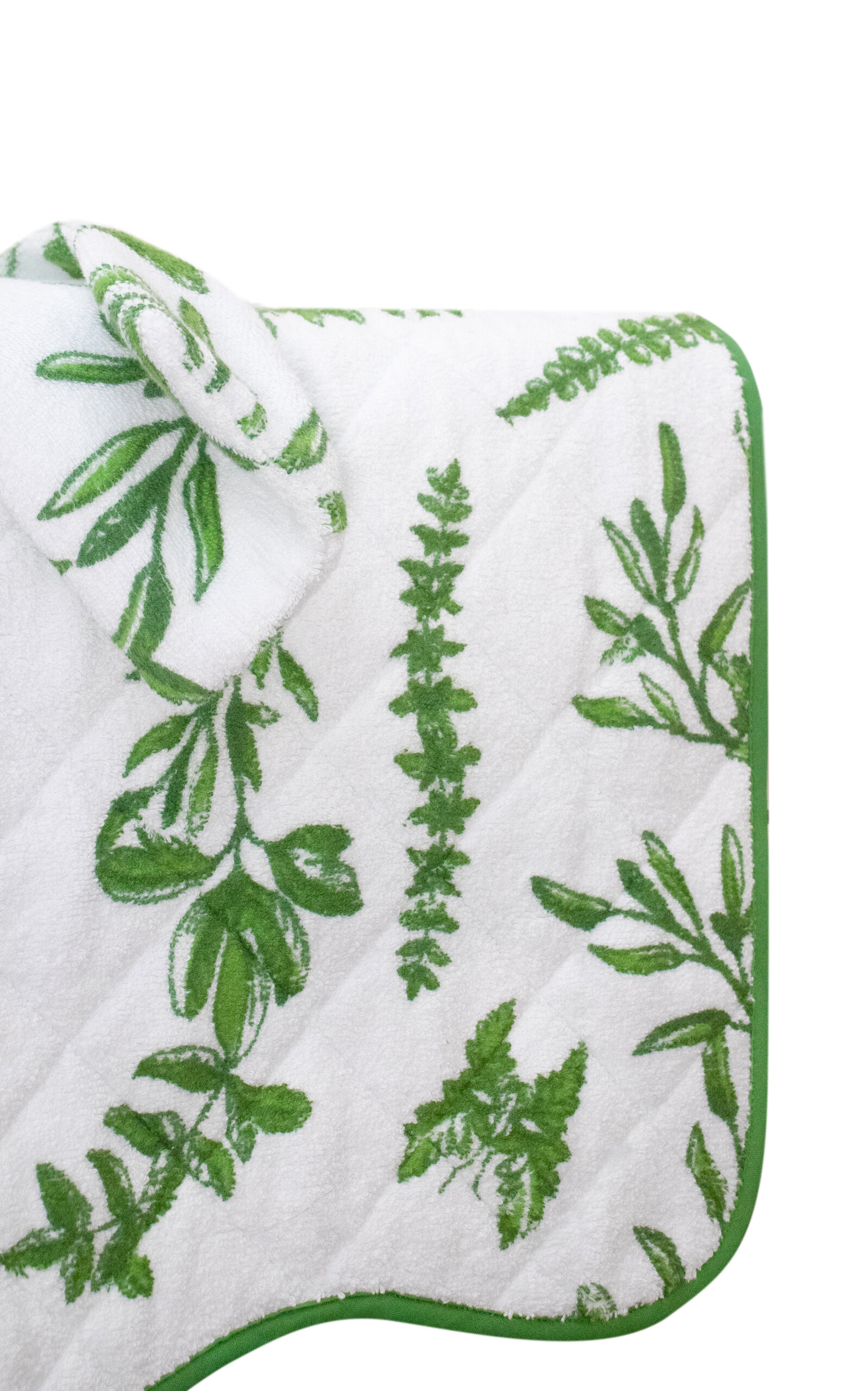 Paresse Paris Forêt Secrète Terry Quilted Bath Mat In Green