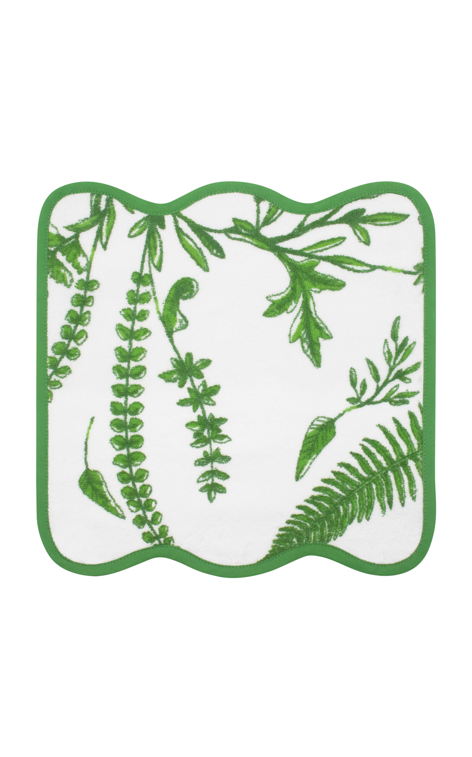 Paresse Paris Forêt Secrète Terry Face & Hand Towel In Green
