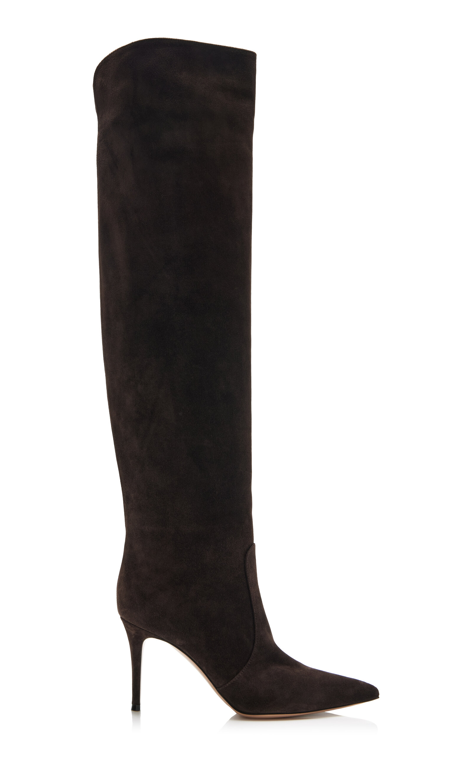 Gianvito Rossi Hansen Cuissard Suede Over-the-knee Boots In Brown
