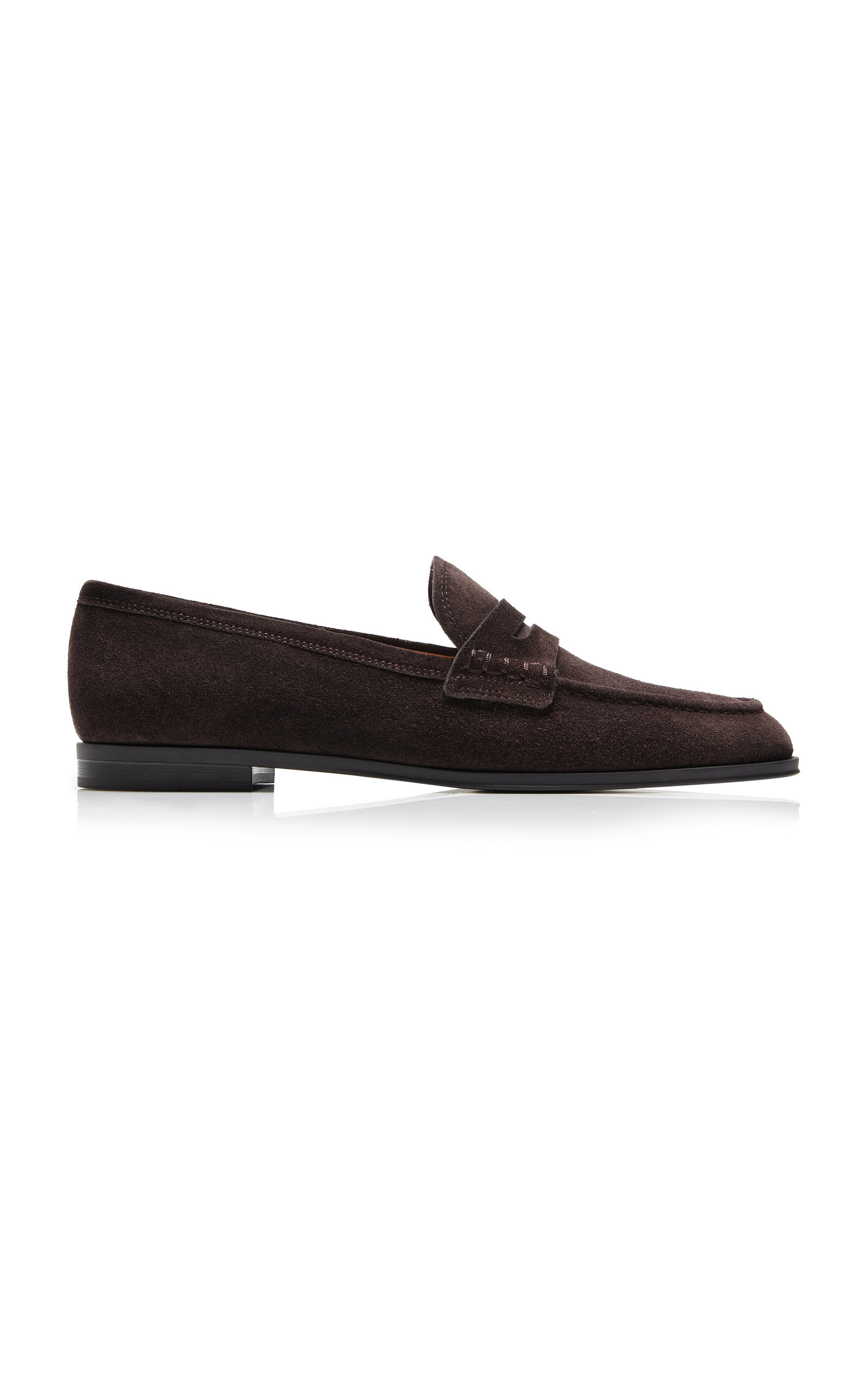 Gianvito Rossi Georgie Suede Loafers In Brown