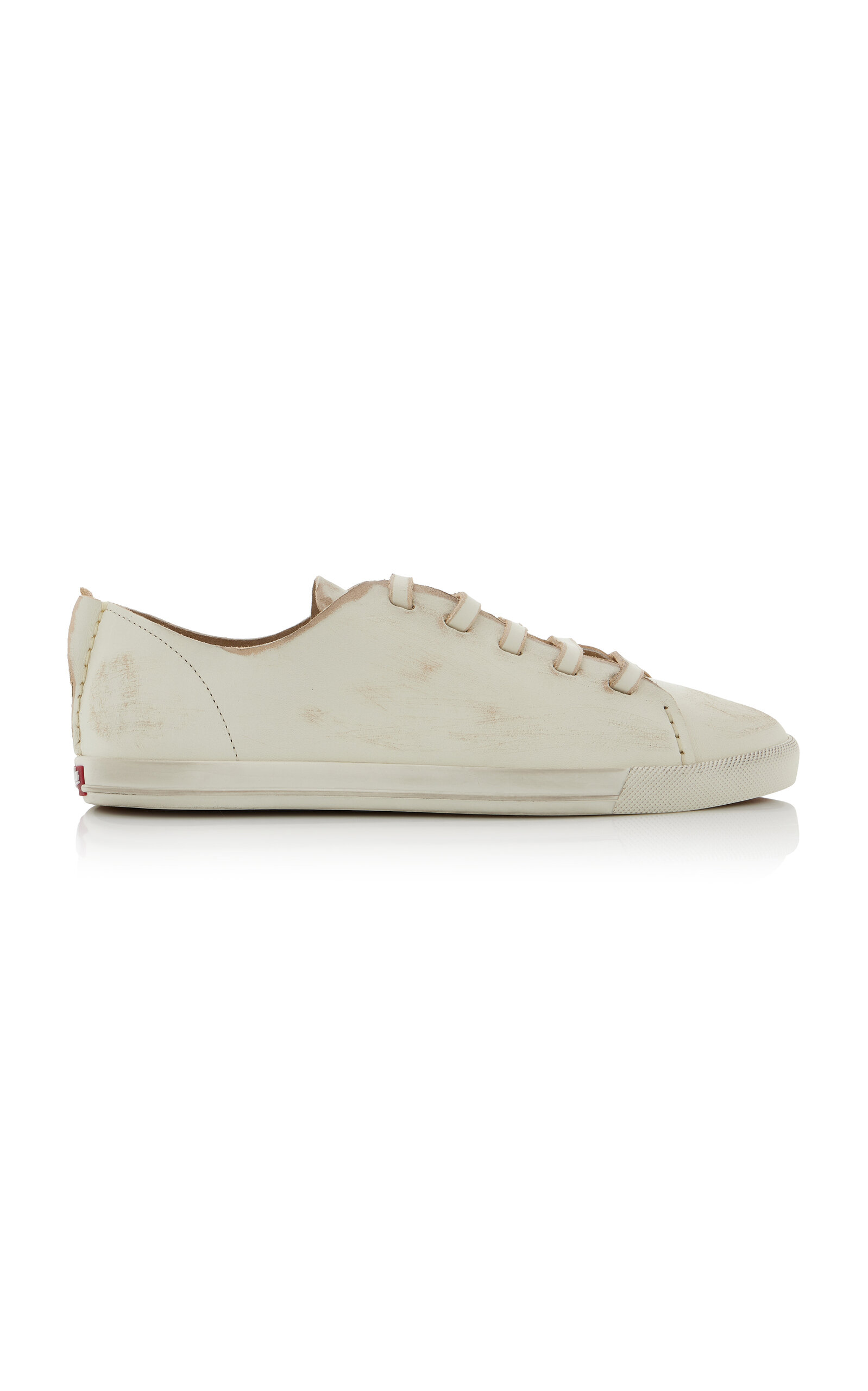 Prada Antiqued Leather Sneakers