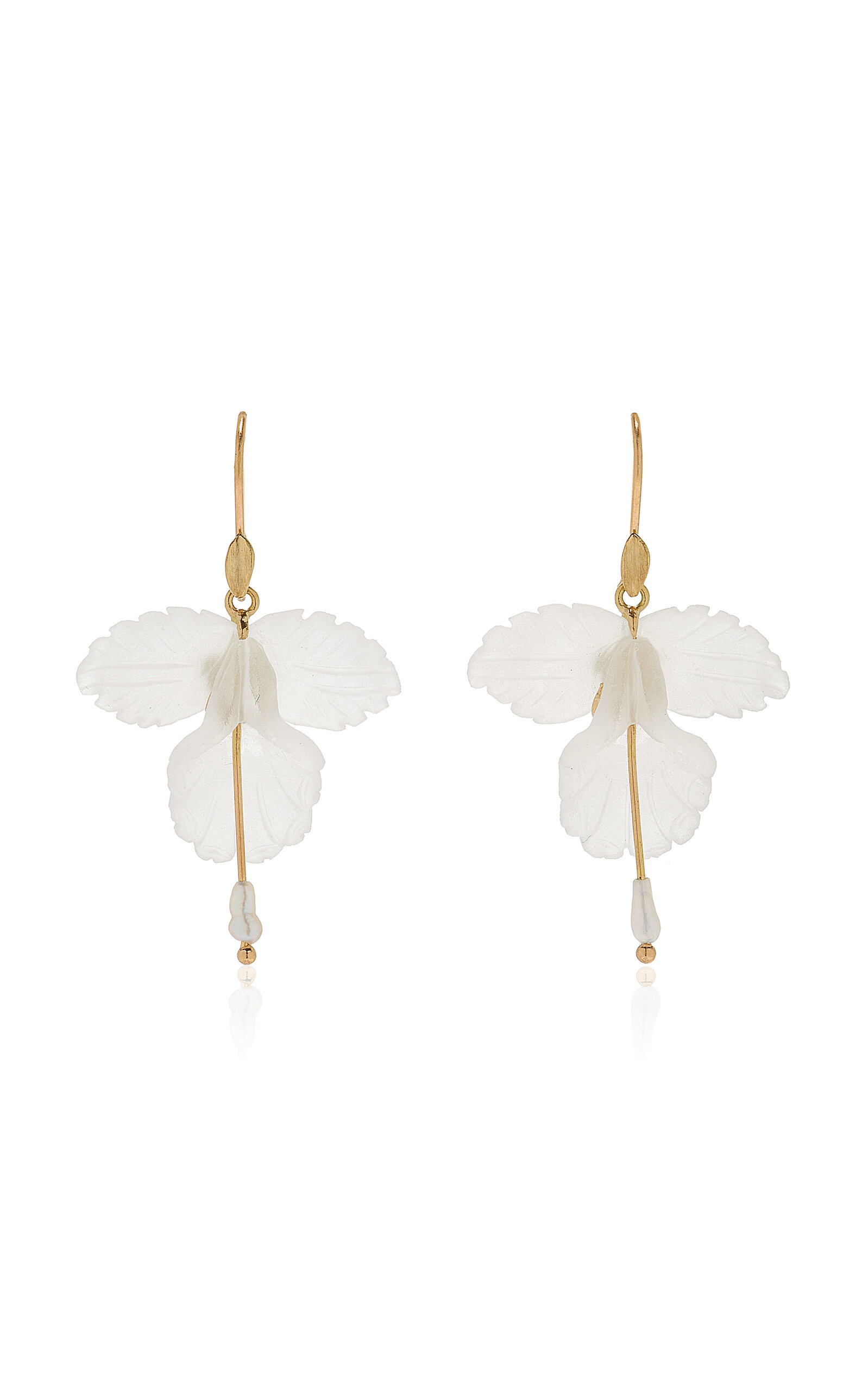 Fancy Orchid 18K Yellow Gold; QuartzEarrings