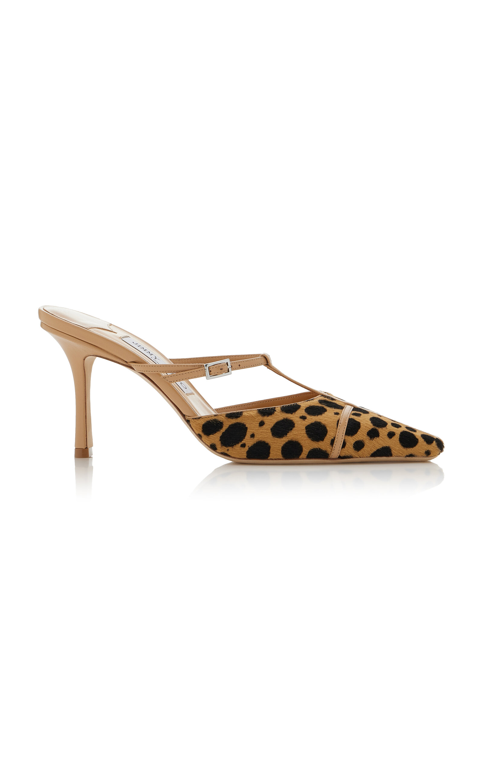 Jimmy Choo x Conner Ives Gloria Cheetah-Print Pony Hair Mules