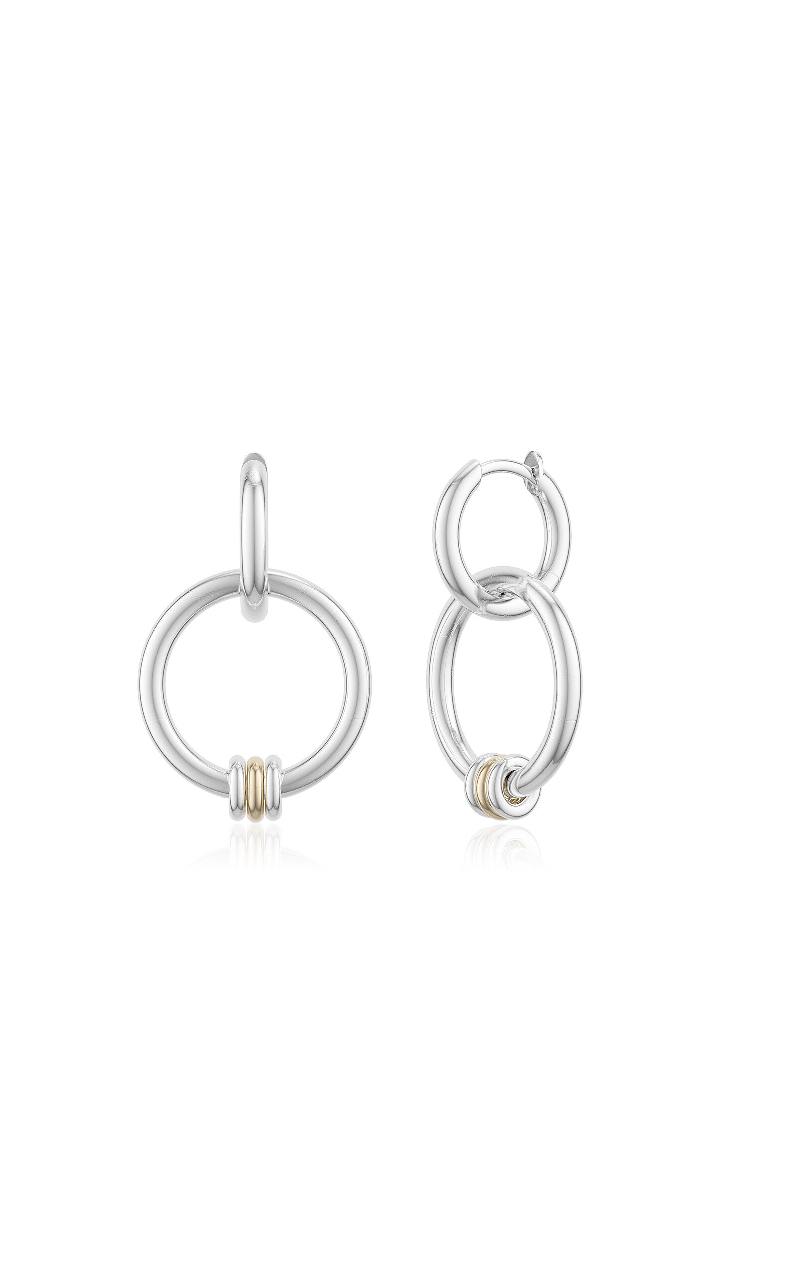 Spinelli Kilcollin Sterling Silver And 18k Gold Earrings In Silver