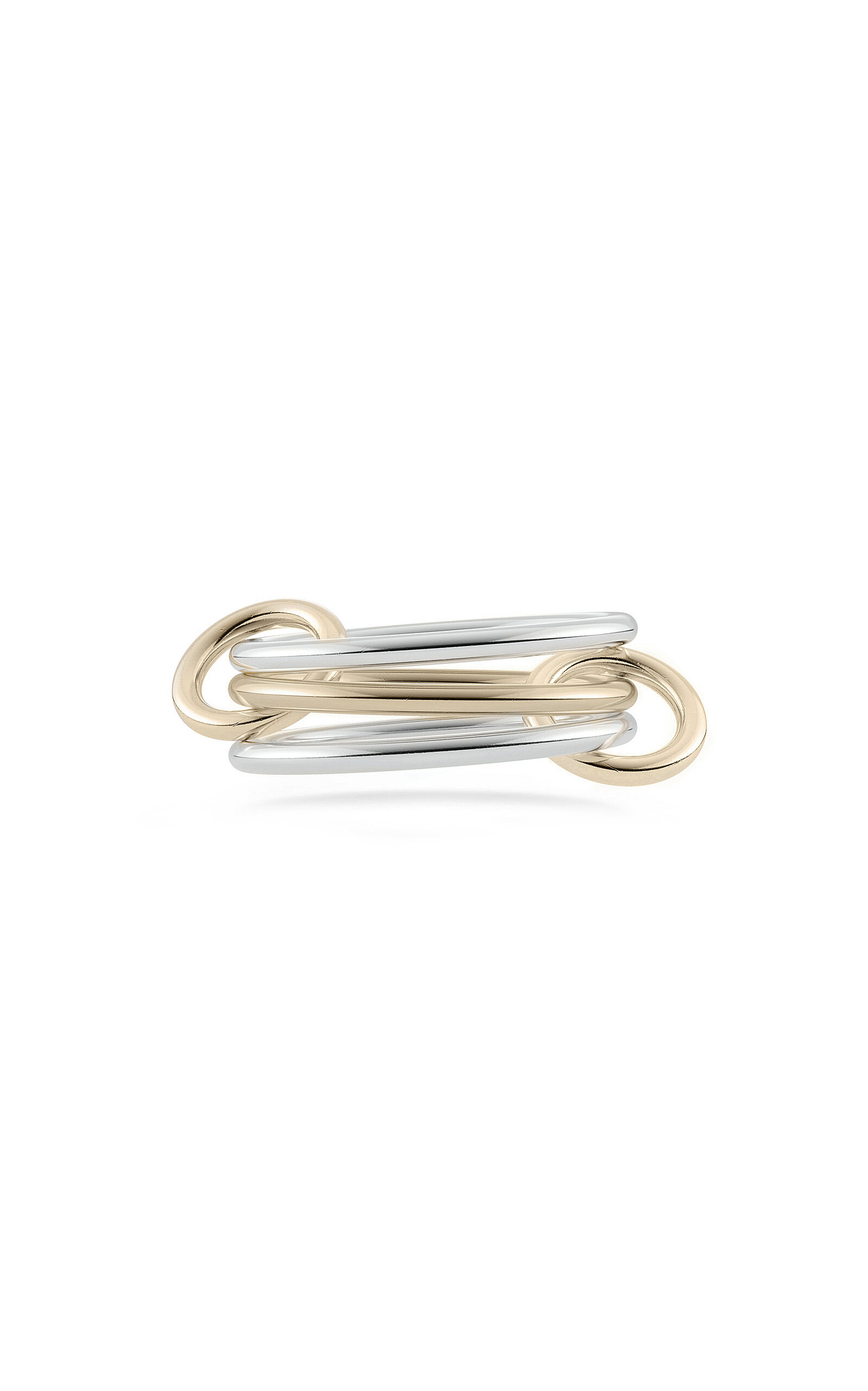 Spinelli Kilcollin Solarium Sterling Silver And 18k Yellow Gold Ring In Multi