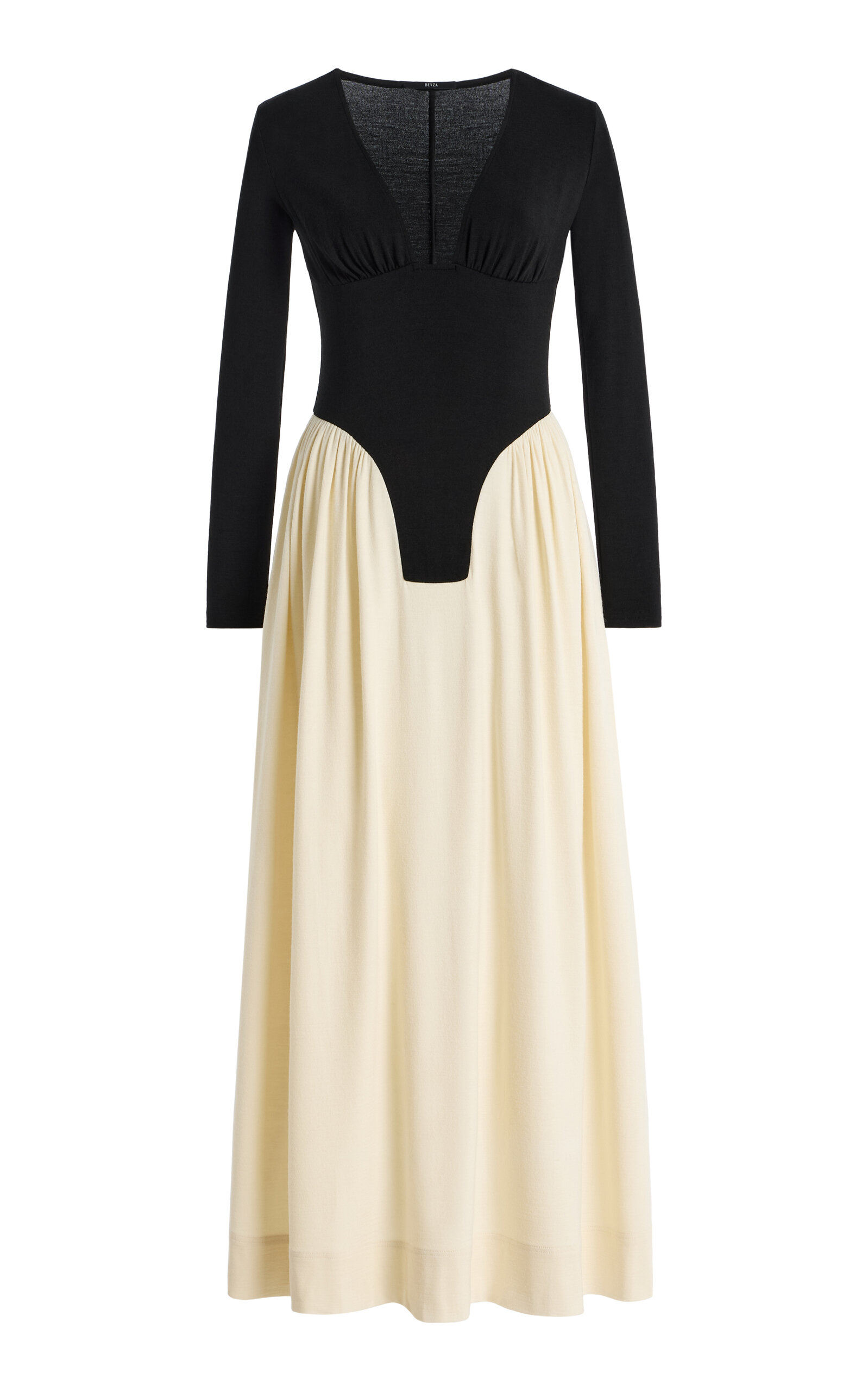 BEVZA Exclusive Fiona Jersey Maxi Dress