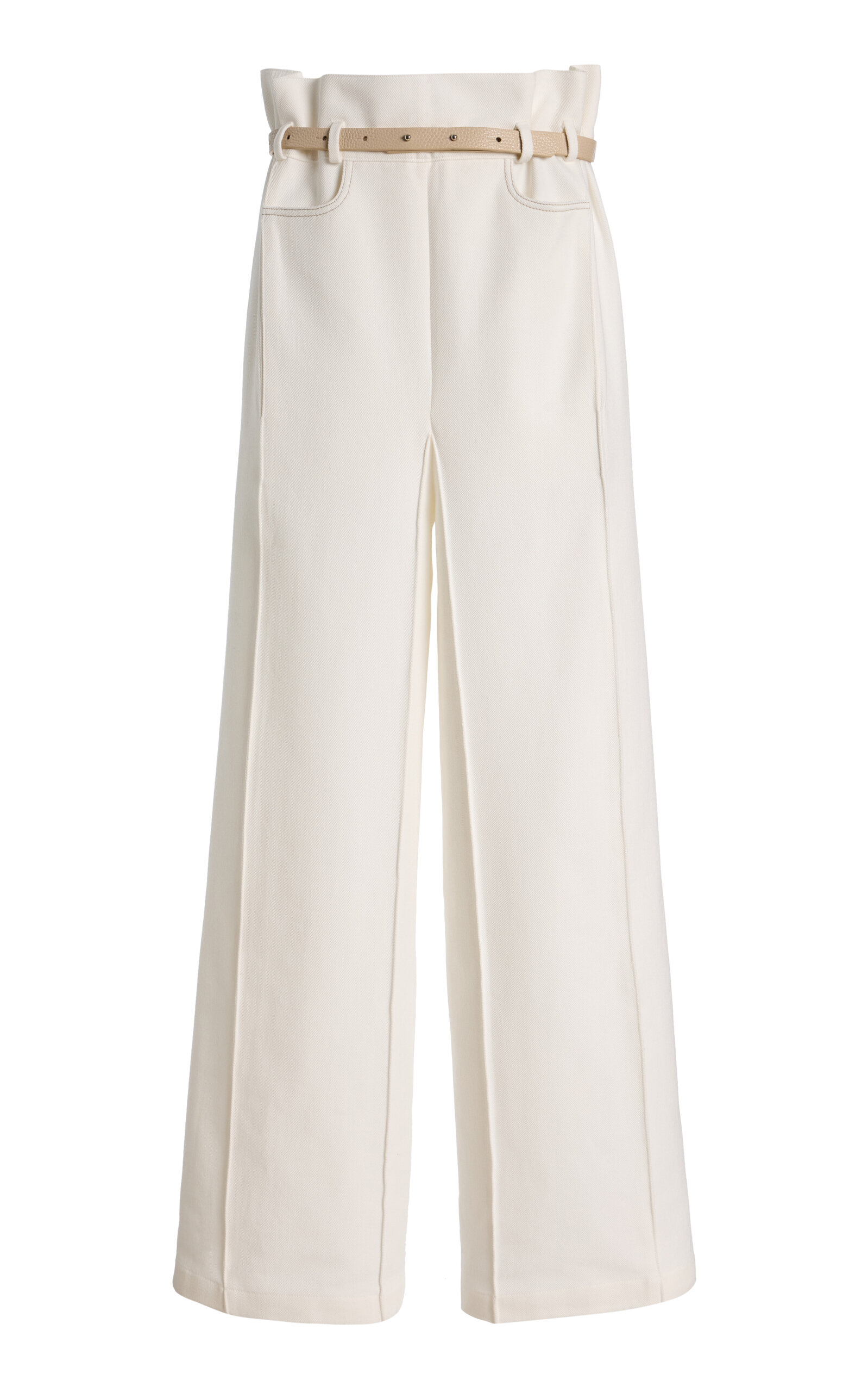 Bevza Rigid High-rise Square Jeans In White