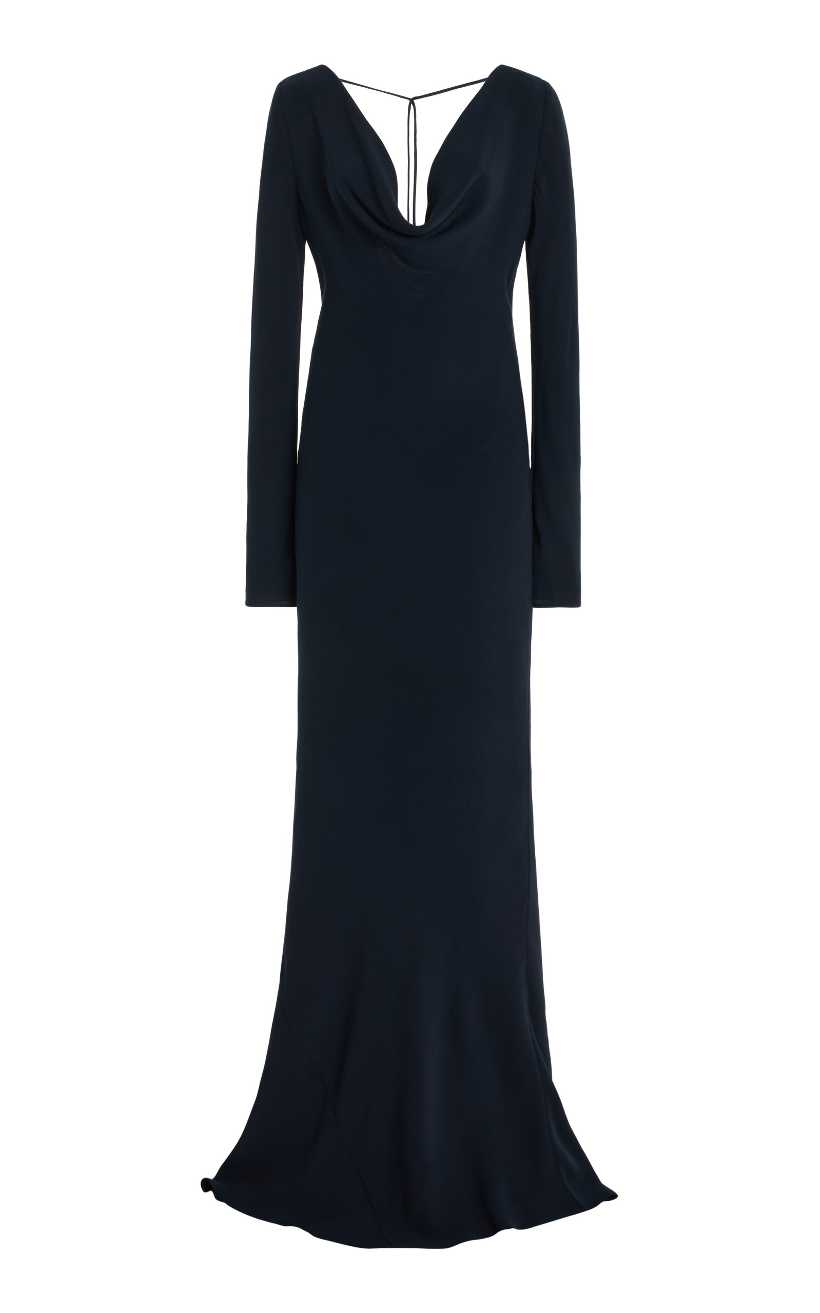 The Row Altan Draped Silk Gown In Blue