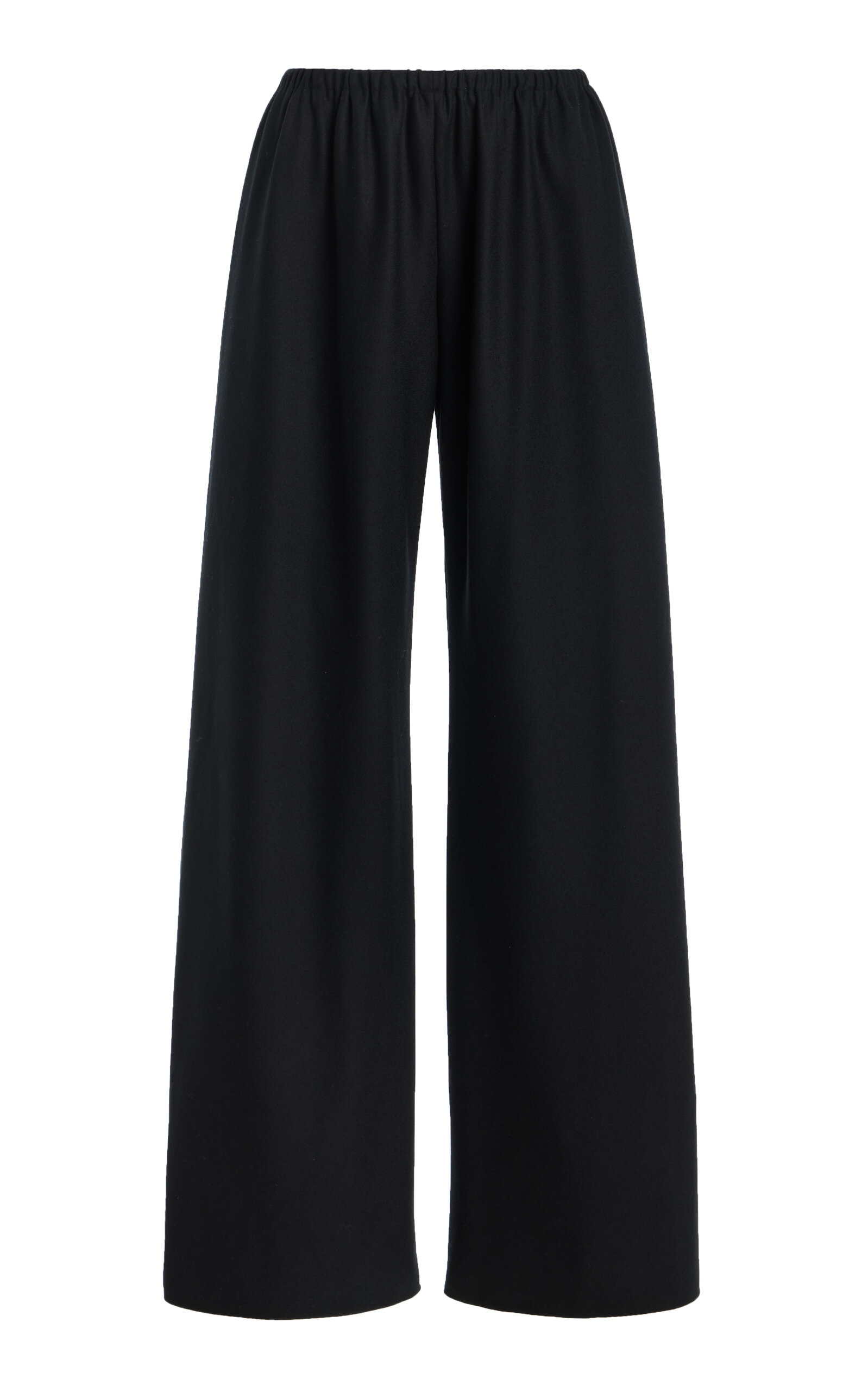 The Row Gala Wool Flannel Pants In Black