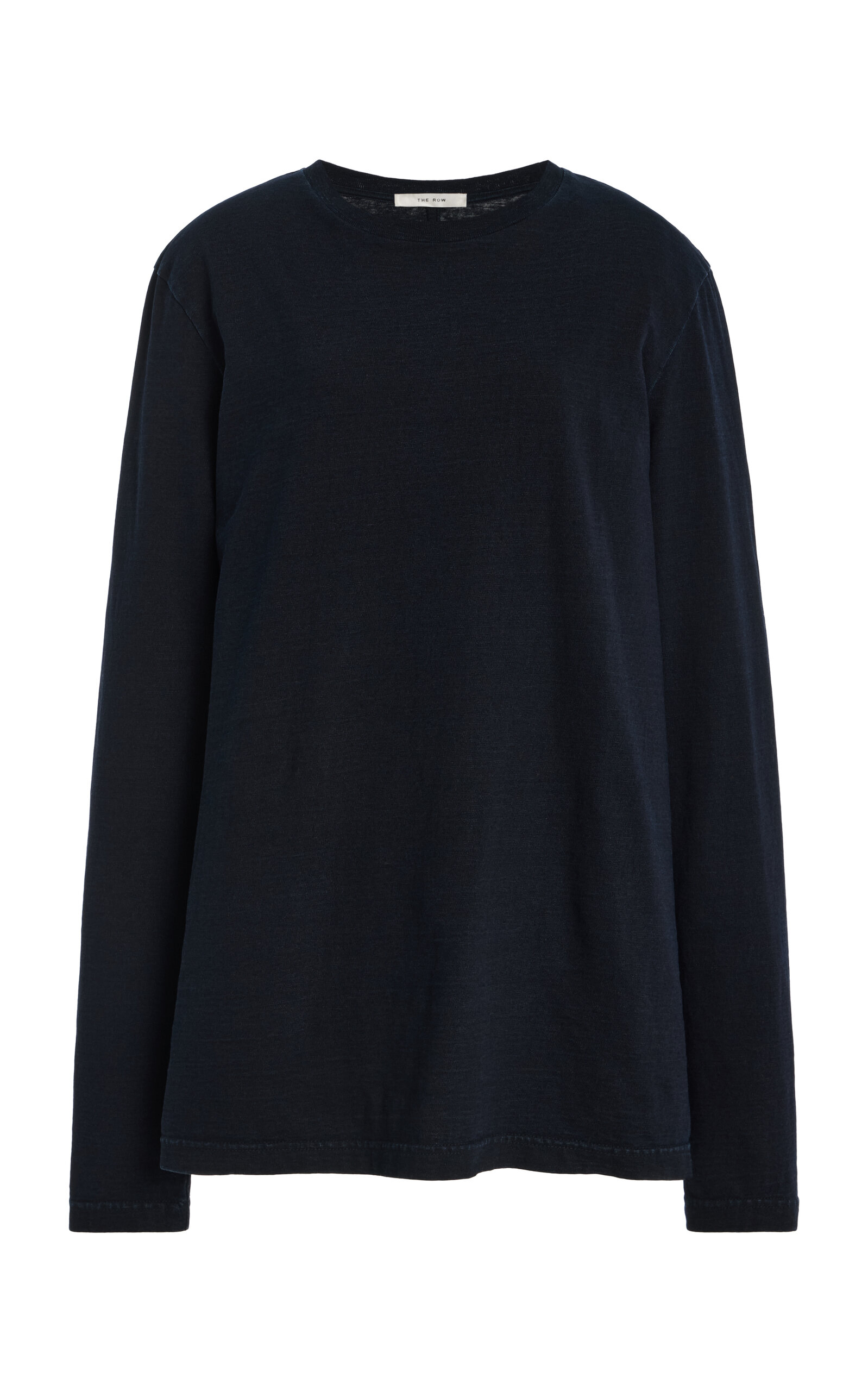 The Row Amia Cotton T-shirt In Blue