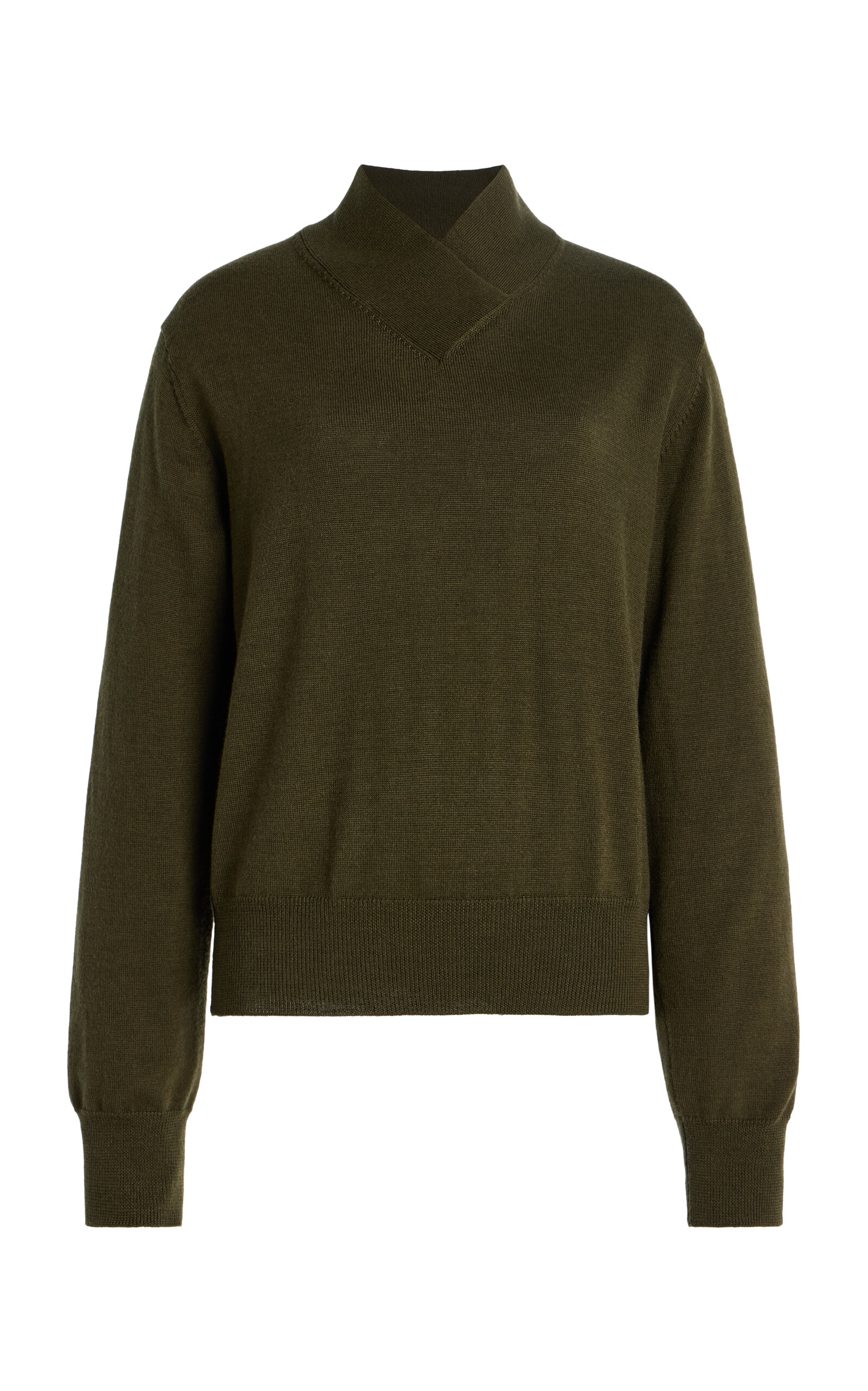 Tove Detta Wool-silk Sweater In Green